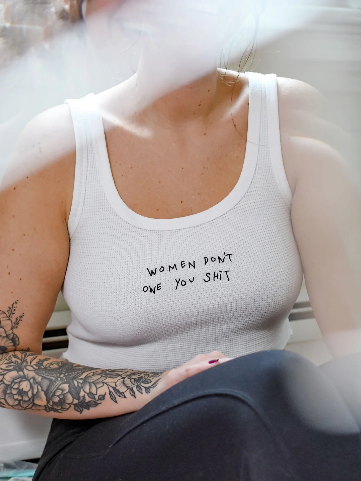 Happy International Women&rsquo;s Day 🔥🙌

Wearing one of my favorite shirts from @chnge that feels especially fitting today (and every day) with my favorite reminder that women don&rsquo;t owe you shit 👏

Not our silence.
Not our softness.
Not our