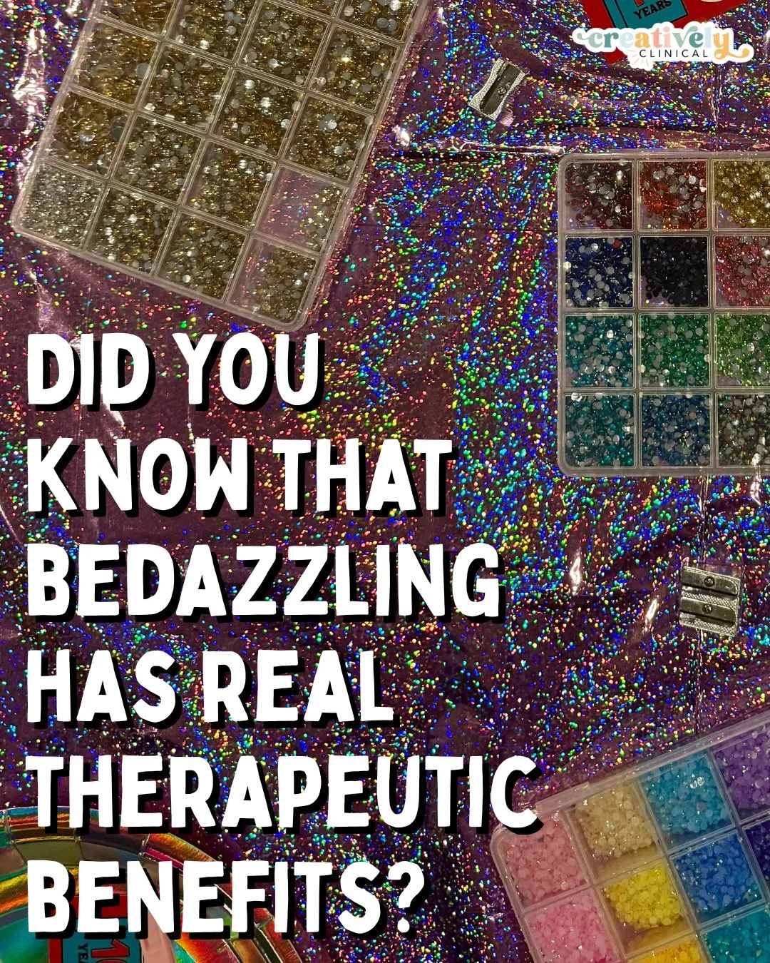 Hot take: your bedazzling phase is actually good for your mental health ✨

Bedazzling might look small or silly from the outside, but it&rsquo;s repetitive, tactile, gives your brain instant sparkly feedback, and is creativity without pressure, exact