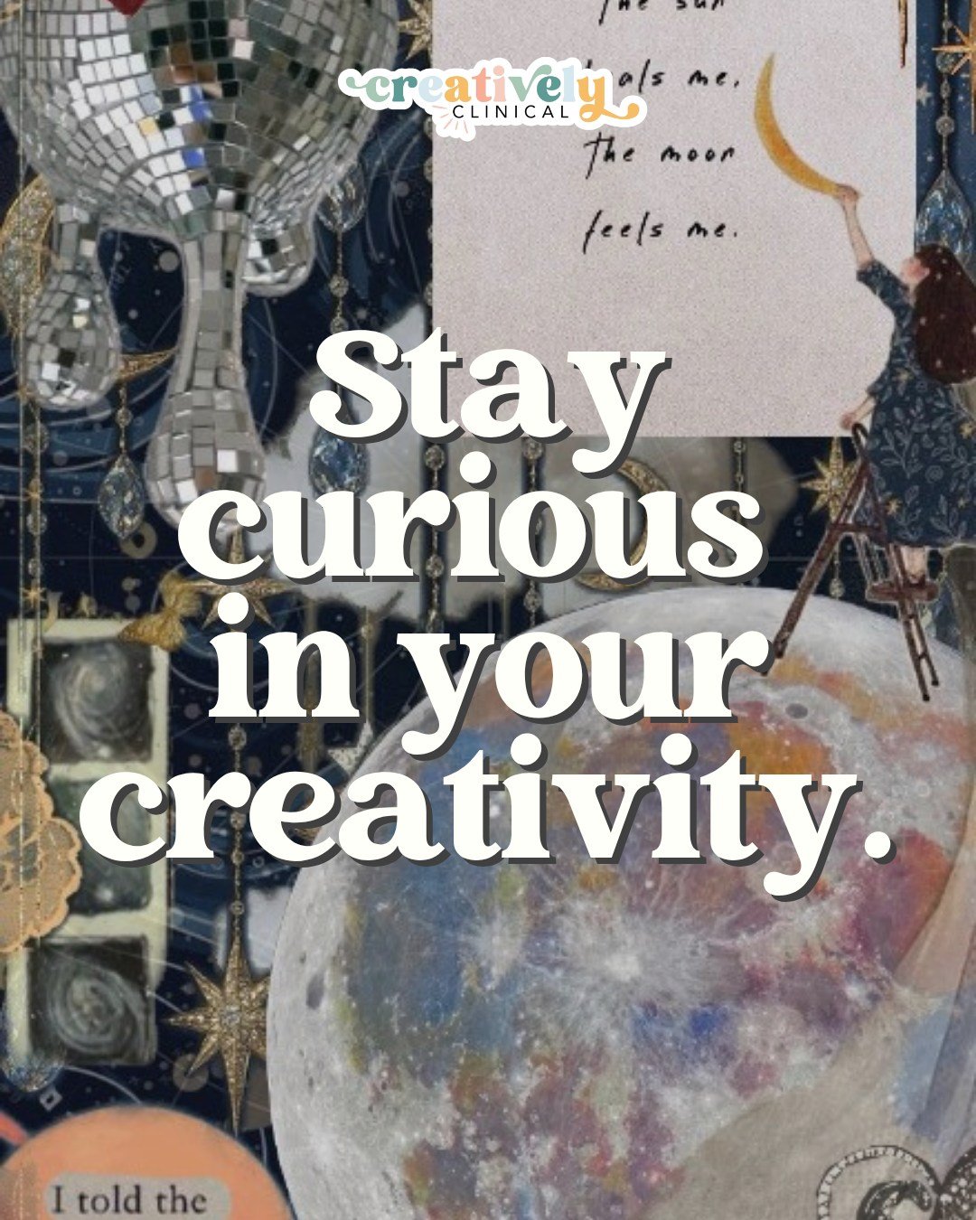 When creativity becomes focused on outcomes, it often starts to feel rigid, pressured, or even intimidating. Curiosity softens that experience. It invites questions instead of expectations.

What happens if I try this color?
What would this look like