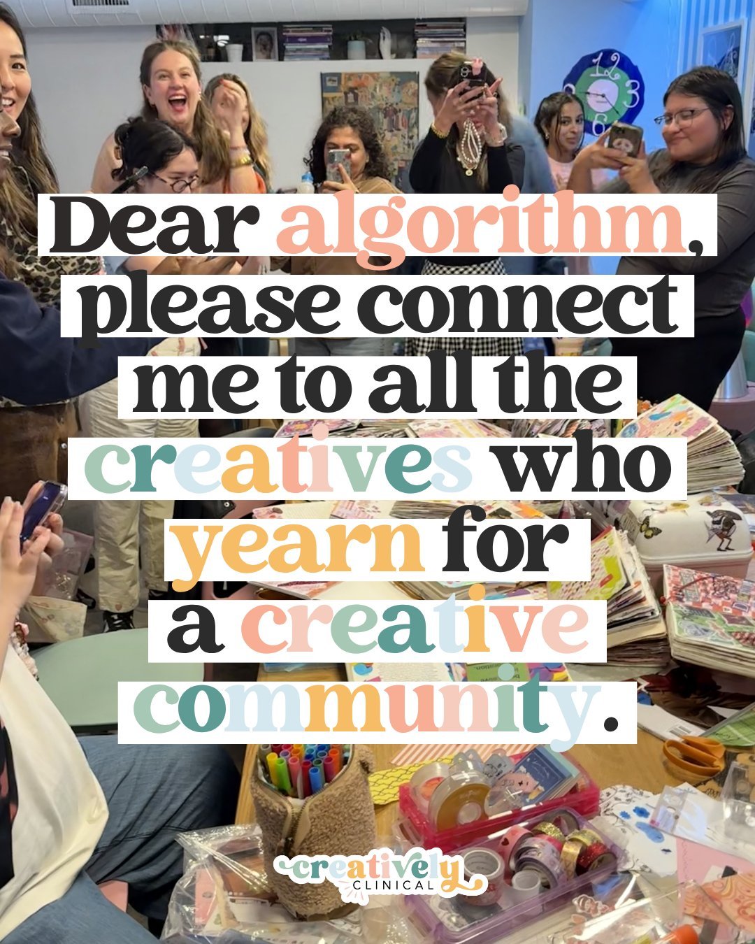 If you have been craving community, you are NOT alone! There are people out there who want to create, share, and grow alongside you.

Creating alongside others, even virtually, can foster connection, inspiration, and a sense of belonging.

If this re