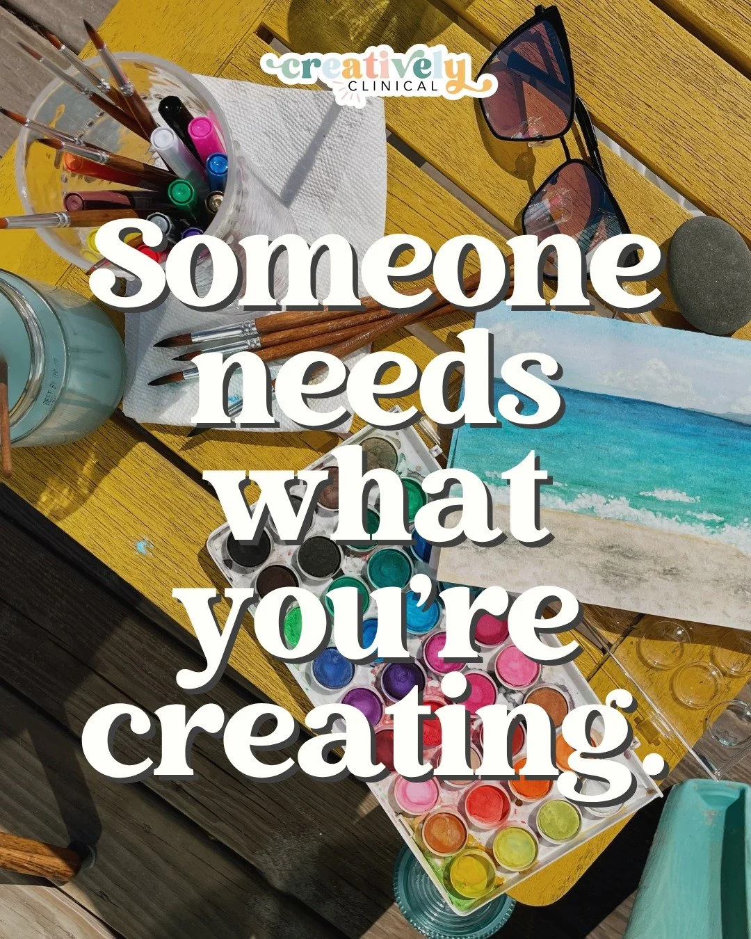 Creativity has a ripple effect that often extends far beyond what we can see.

The artwork you share might inspire someone to start again. The handmade gift might make someone feel loved. The words you write might help someone feel less alone.

Every