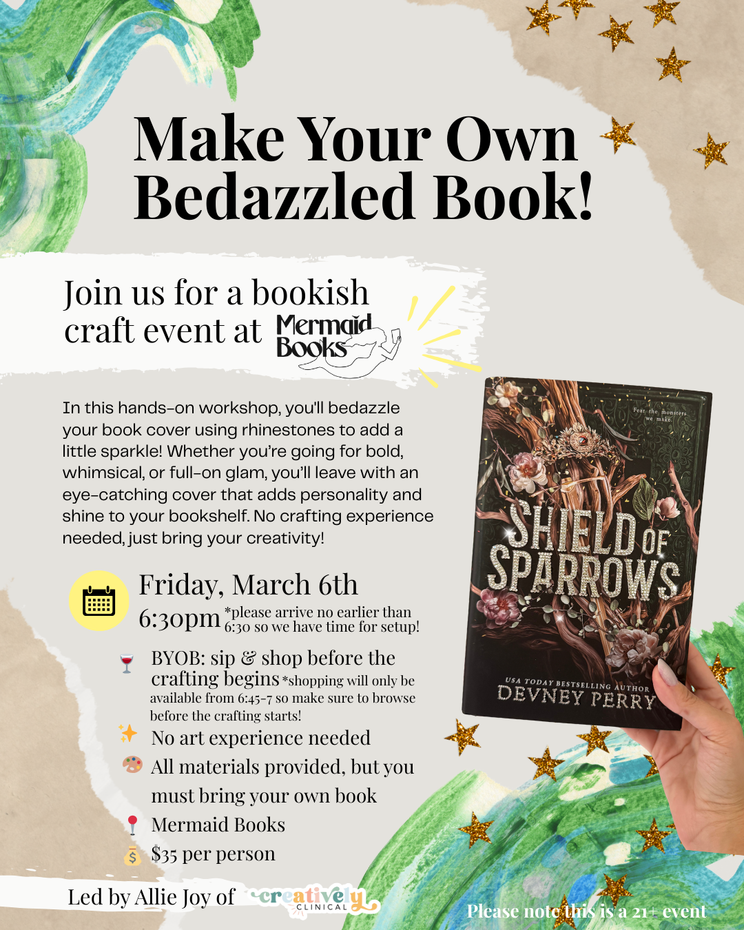 Make Your Own Bedazzled Book at Mermaid Books - March 6th