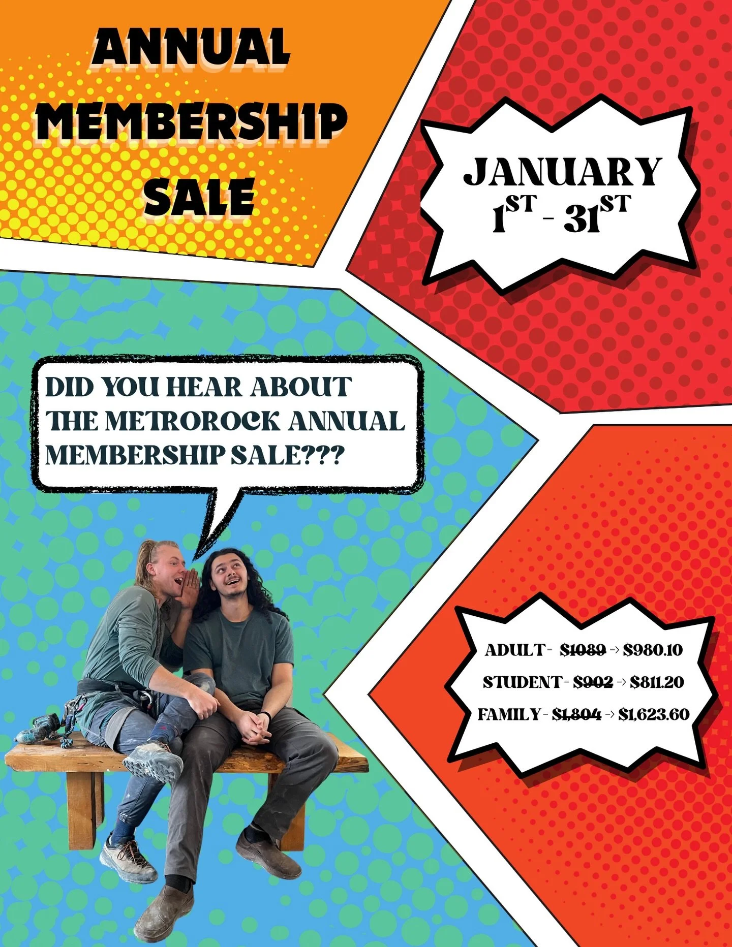 Did y&rsquo;all hear about our annual membership sale? Through January 31st we are having massive savings on annual memberships&hellip; Purchase a membership this week to save!