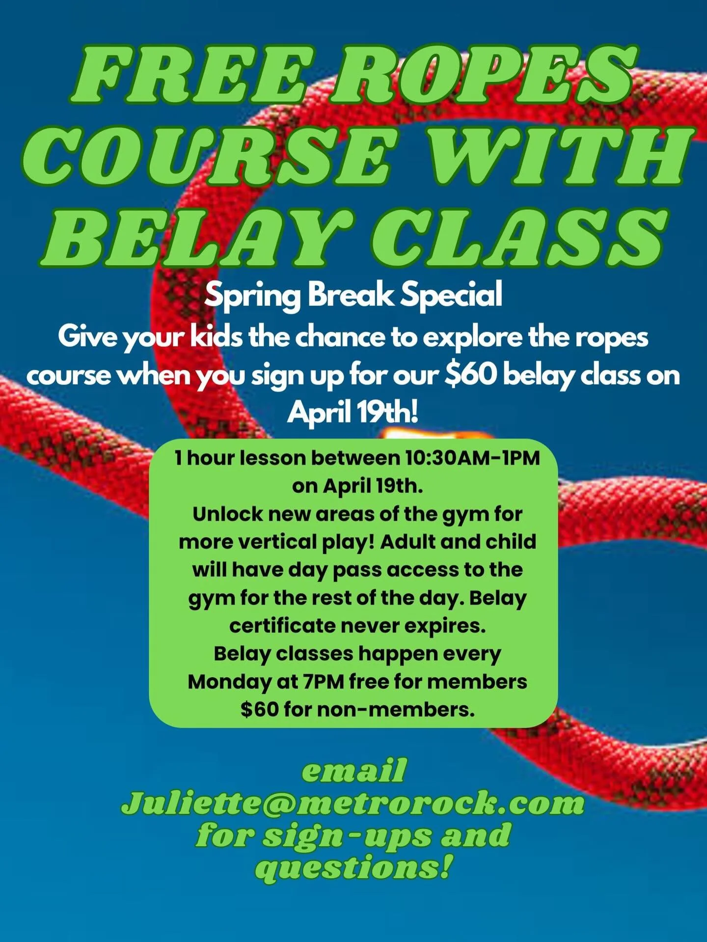 Our QR code expired so please email Juliette@metrorock.com to sign up!!