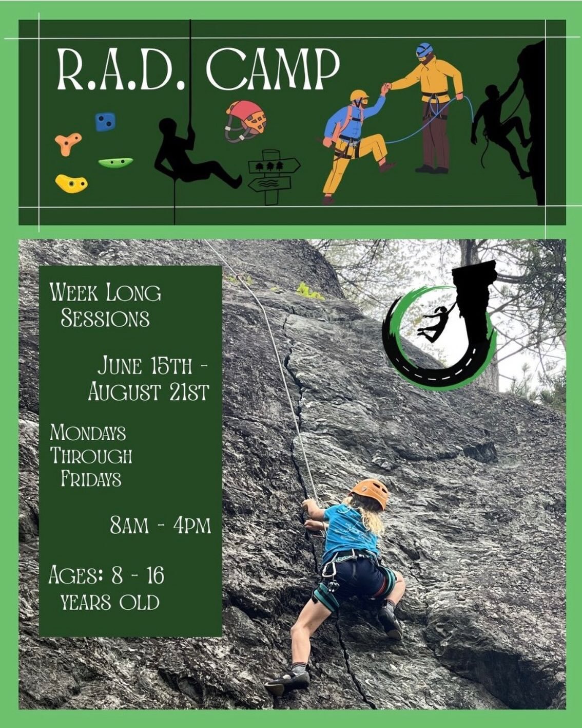 Friendly reminder that R.A.D camp sign-ups are live! R.A.D camp is our outdoor summer program led by counselors Liam and Maddie! This is a really great opportunity to explore what Vermont has to offer! Sign-up on our website!