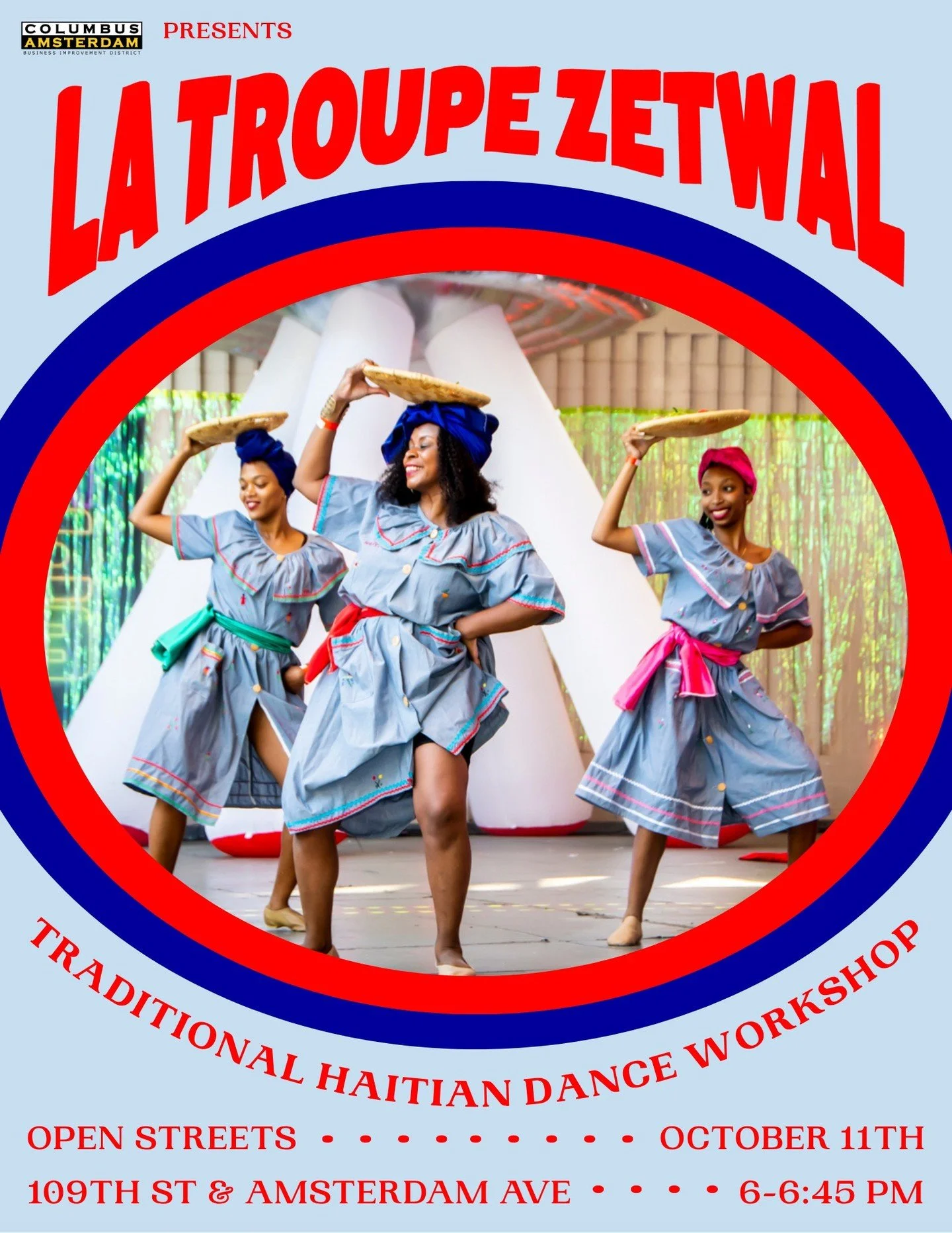 La Troupe Zetwal is coming to Open Streets for a traditional Haitian dance workshop this Saturday, October 11 at 6 PM, see you there!
-
-
-
#upperwestside&nbsp;#uws&nbsp;#openstreetsnyc&nbsp;#openstreets&nbsp;#nyc&nbsp;#cabidnyc&nbsp;#columbusamsterd