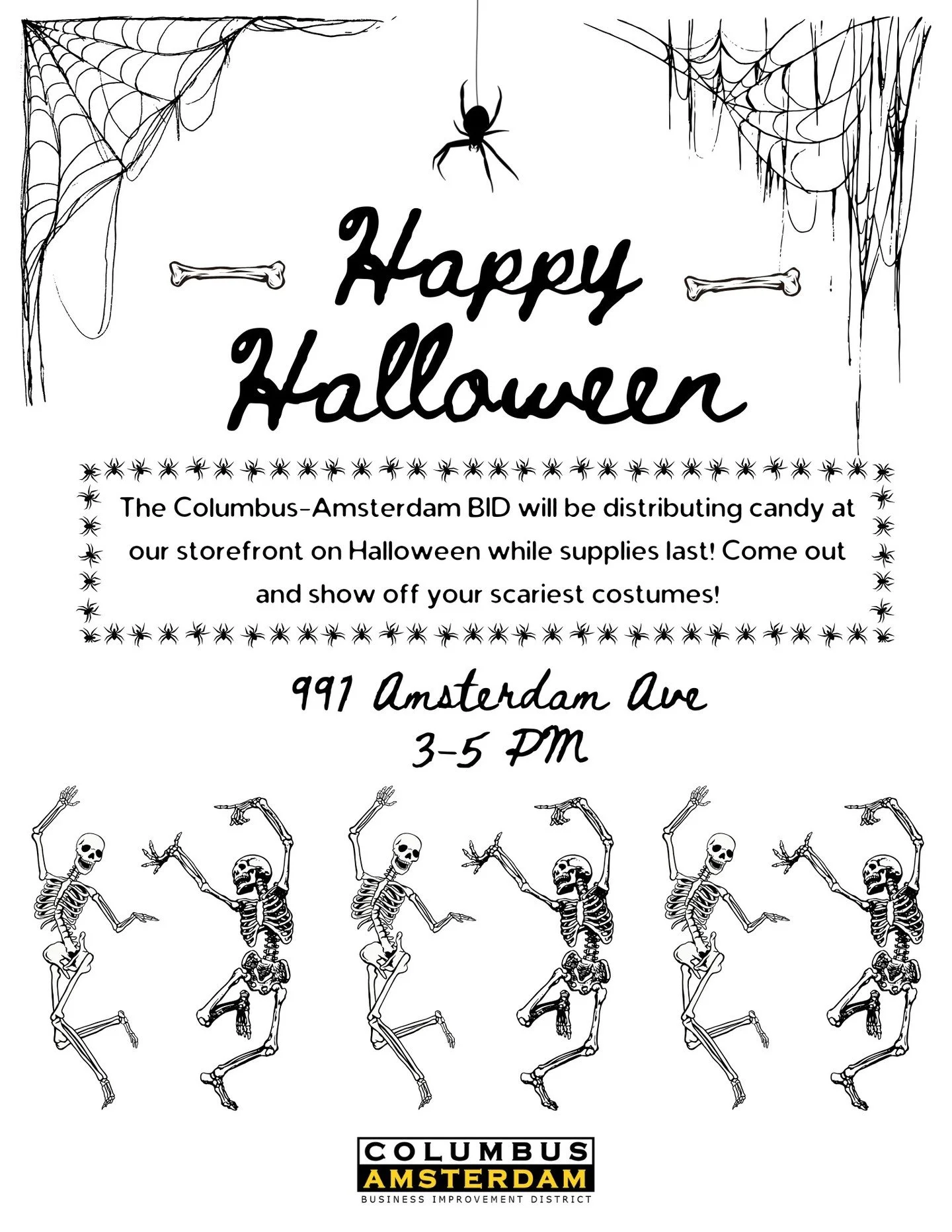 The BID will be handing out treats at our storefront (991 Amsterdam Ave) from 3-5 PM today 👻 Happy Halloween everyone!
-
-
-
#upperwestside #uws #nyc #cabidnyc #columbusamsterdambid