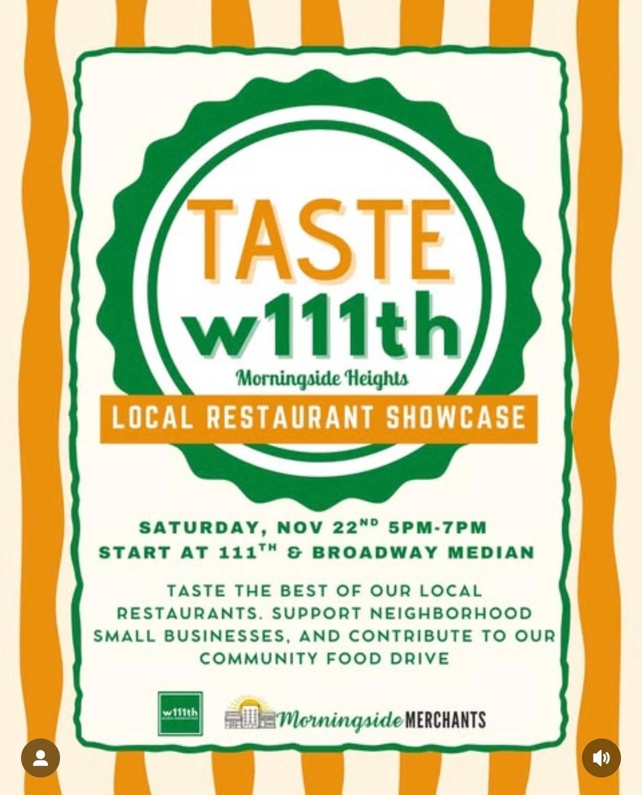 Taste W111th is back! Join your neighbors tomorrow from 5-7 PM for an evening that gives back to the community. Sample dishes from local restaurants and vote on your favorite to award the Triple One Cup, and help feed your neighbors by donating non-p