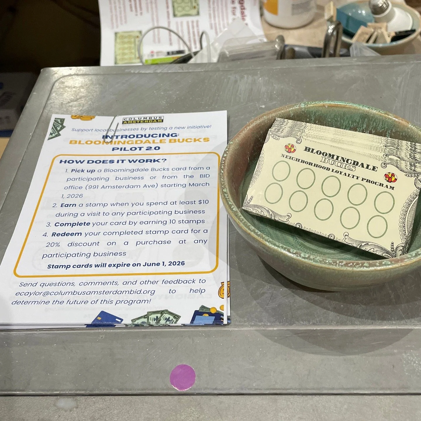 Visit @mugipotterynyc to pick up your Bloomingdale Bucks reward cards today!
-
-
-
#upperwestside&nbsp;#uws&nbsp;#nyc&nbsp;#cabidnyc&nbsp;#columbusamsterdambid&nbsp;#manhattanvalley&nbsp;#morningsideheights&nbsp;#westharlem&nbsp;#harlem #shoplocal #s