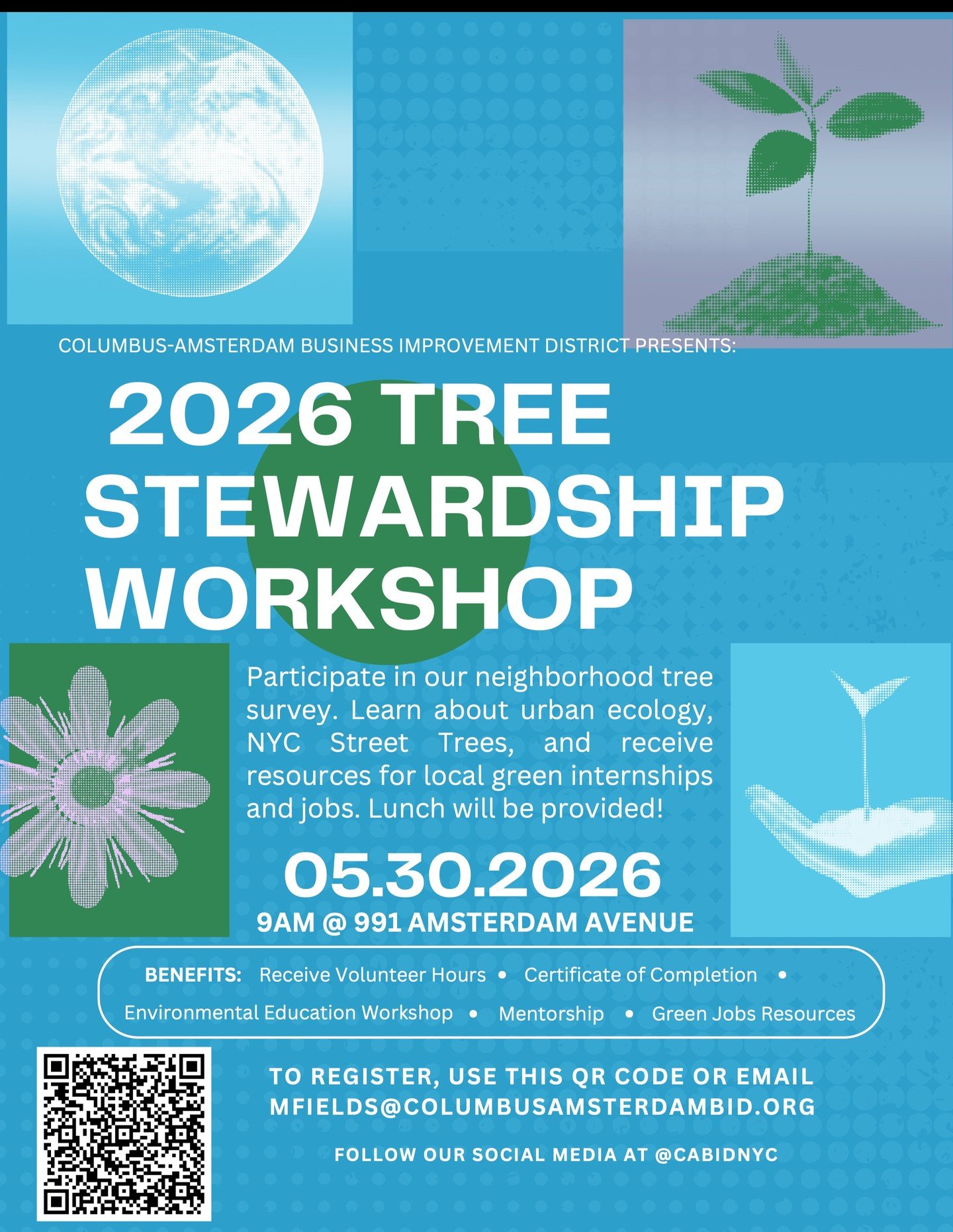 Need volunteer hours? Want to learn how to take care of your local street trees? The CABID is hosting a tree stewardship workshop on May 30 @ 9 AM at the BID office (991 Amsterdam Ave). Register at the link in our bio or by emailing mfields@columbusa