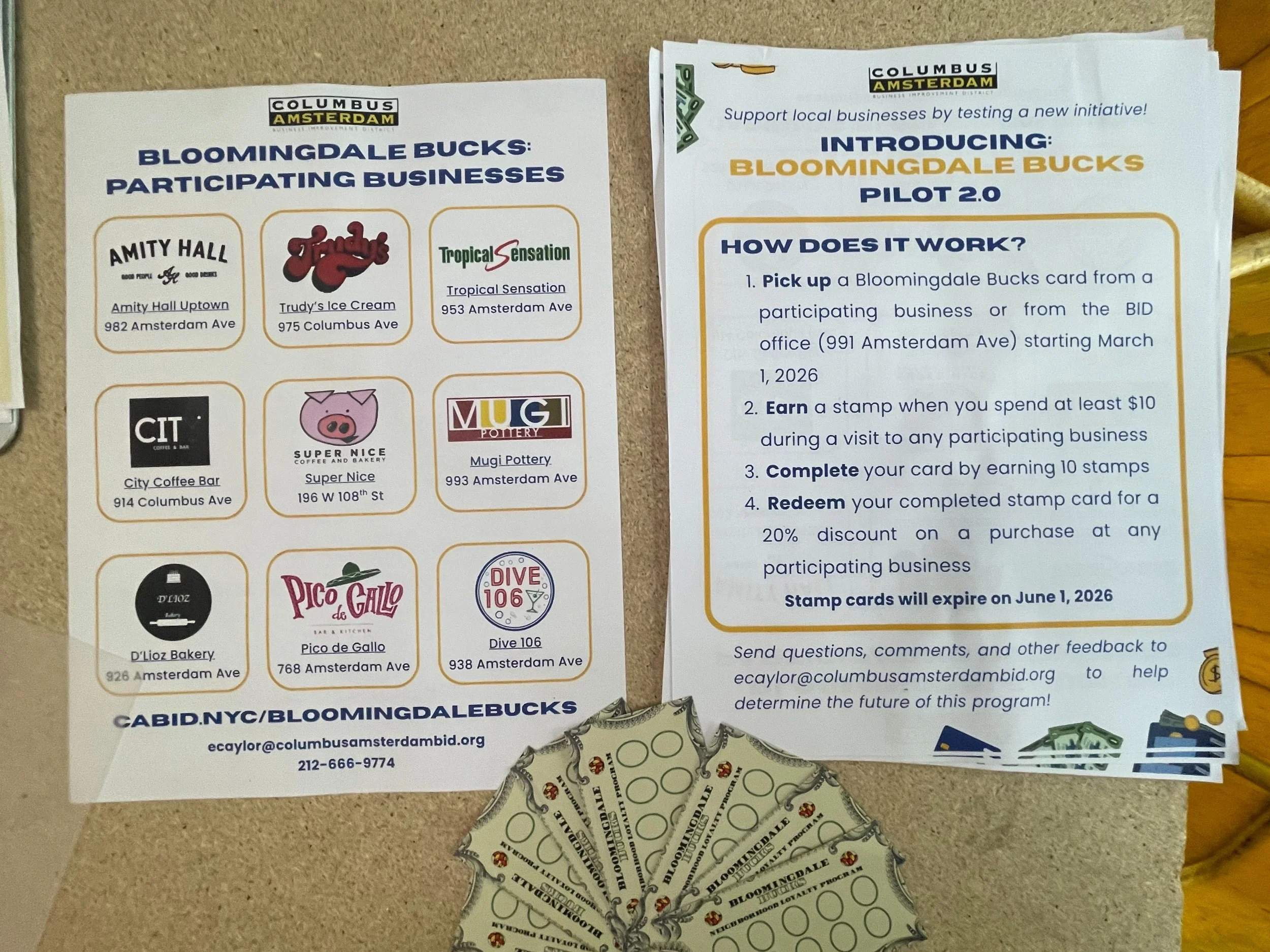 Reminder that the BID's neighborhood rewards pilot program, Bloomingdale Bucks, is running until June 1! You can still get stamps and redeem your cards at our participating businesses, so act fast and get your discounts!
-
-
-
#upperwestside&nbsp;#uw
