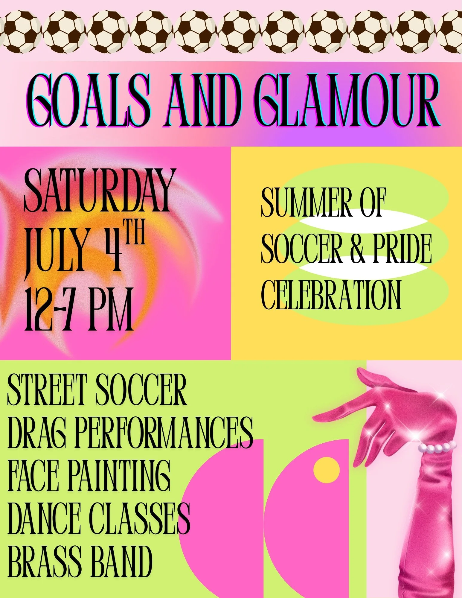 COME ONE COME ALL! We are thrilled to announce the kick-off of our OpenStreets will take place THIS SATURDAY July 4th from 12-7 PM. 

We are so excited to close out Pride and NYC's Summer of Soccer with a big celebration of outdoor music, sports and 