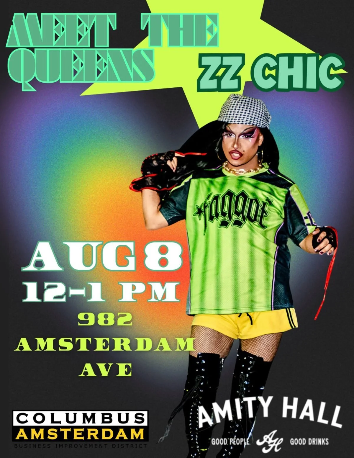 MEET THE QUEENS!!!! 

Here&rsquo;s a little more about the drag queens performing for our Amsterdam OpenStreets THIS SATURDAY&hellip;.

Don&rsquo;t sleep on her 👀👀! ZZ Chic is a queen 👑 from Queens, born and raised, but the Bay Area is where she s