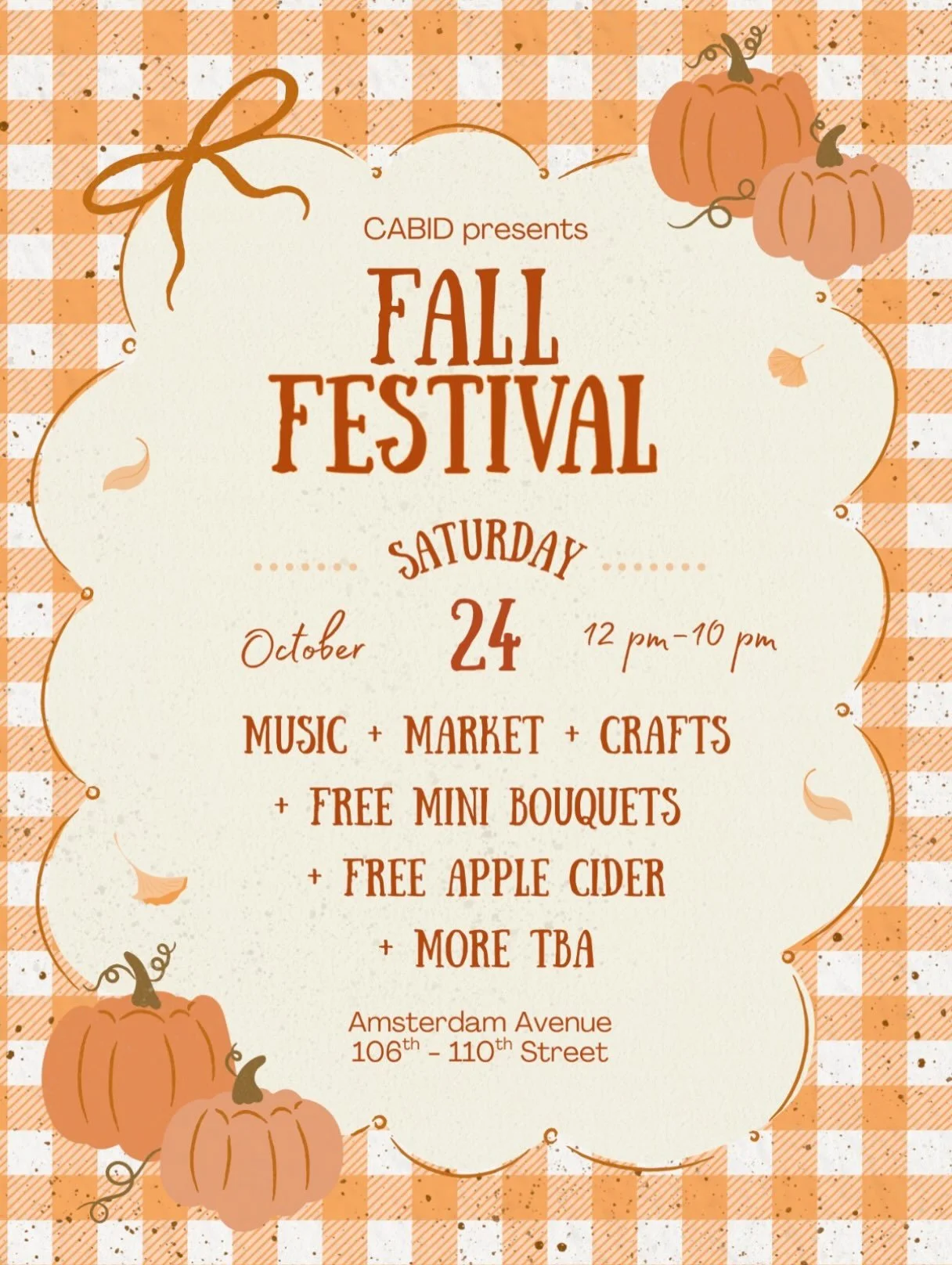 Now presenting - the CABID&rsquo;s Fall Festival! Get excited for a big day of fall-themed celebrations. This blow-out party is our second to last OpenStreets event so you don&rsquo;t want to miss it. 

Starting at 1 PM, we will be having FREE hot ap