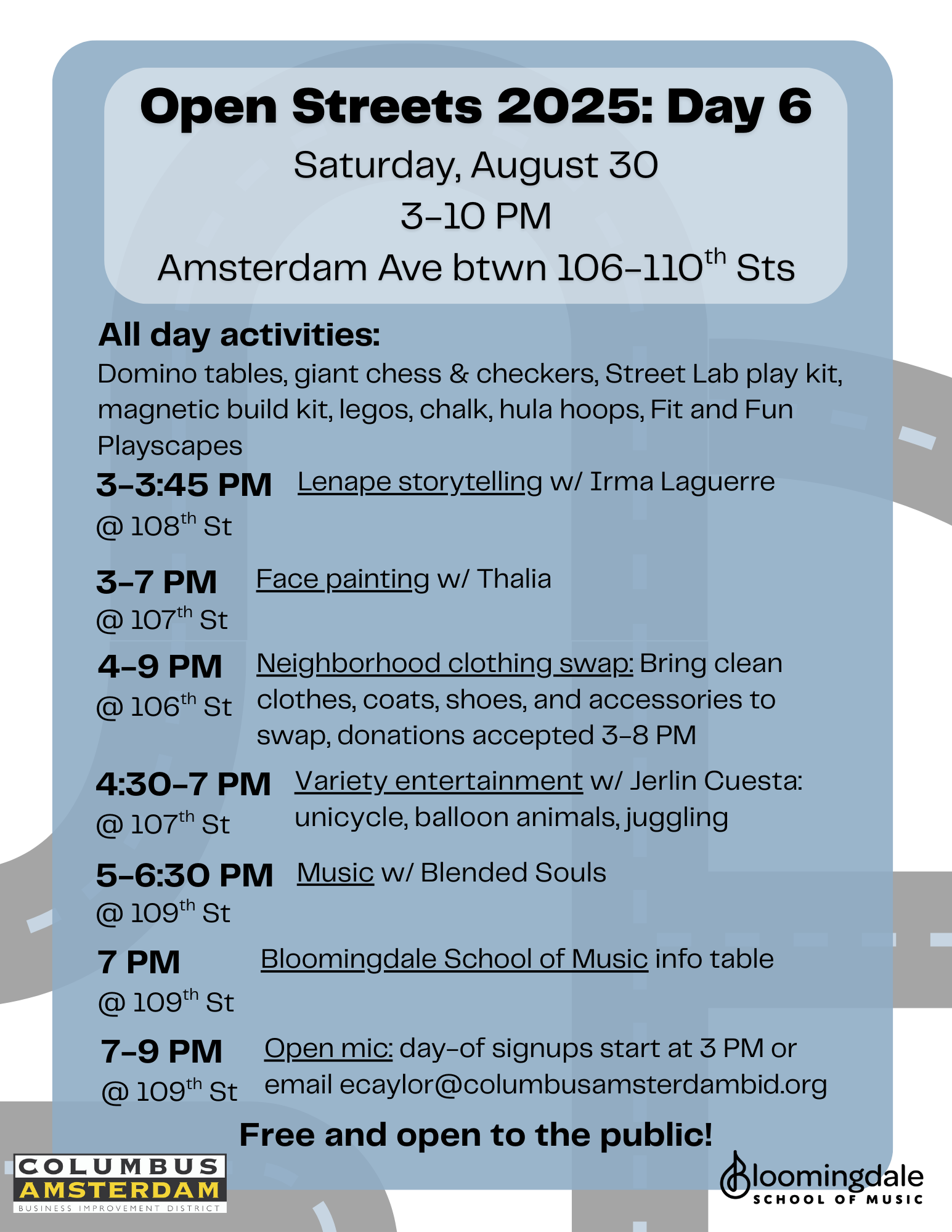 Open Streets, August 30