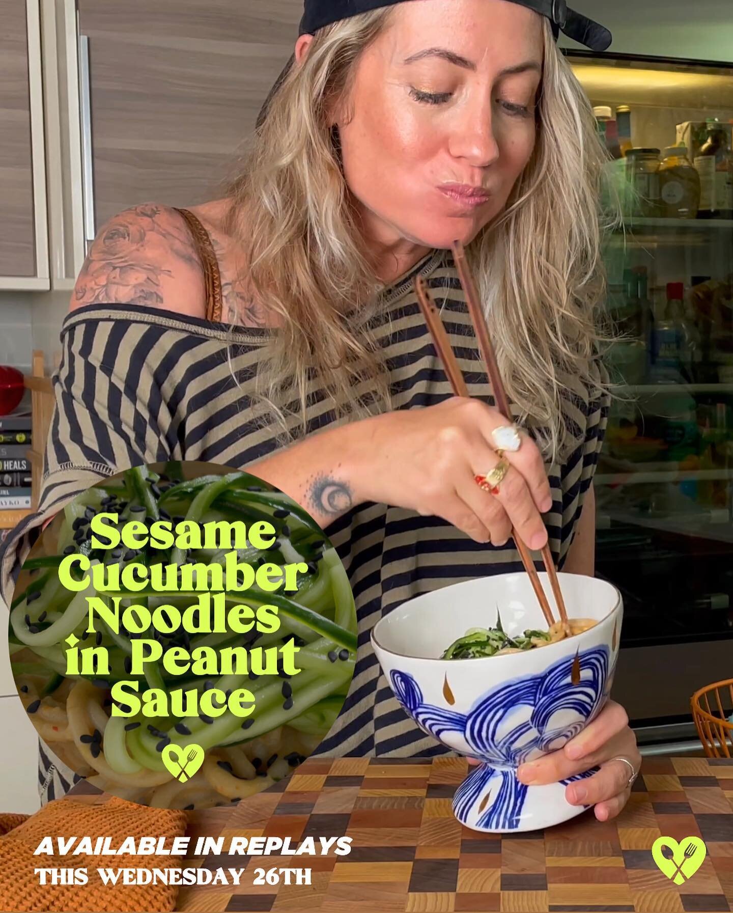 I call this my DNDWENF: Do Not Disturb While Eating Noodles Face. 🍜 
Can&rsquo;t wait to see yours this Wednesday when we launch Hungry Phoenix: Seasame Cucumber Noodles in Peanut Sauce! Register now to snag the recipe and video launches Wednesday i
