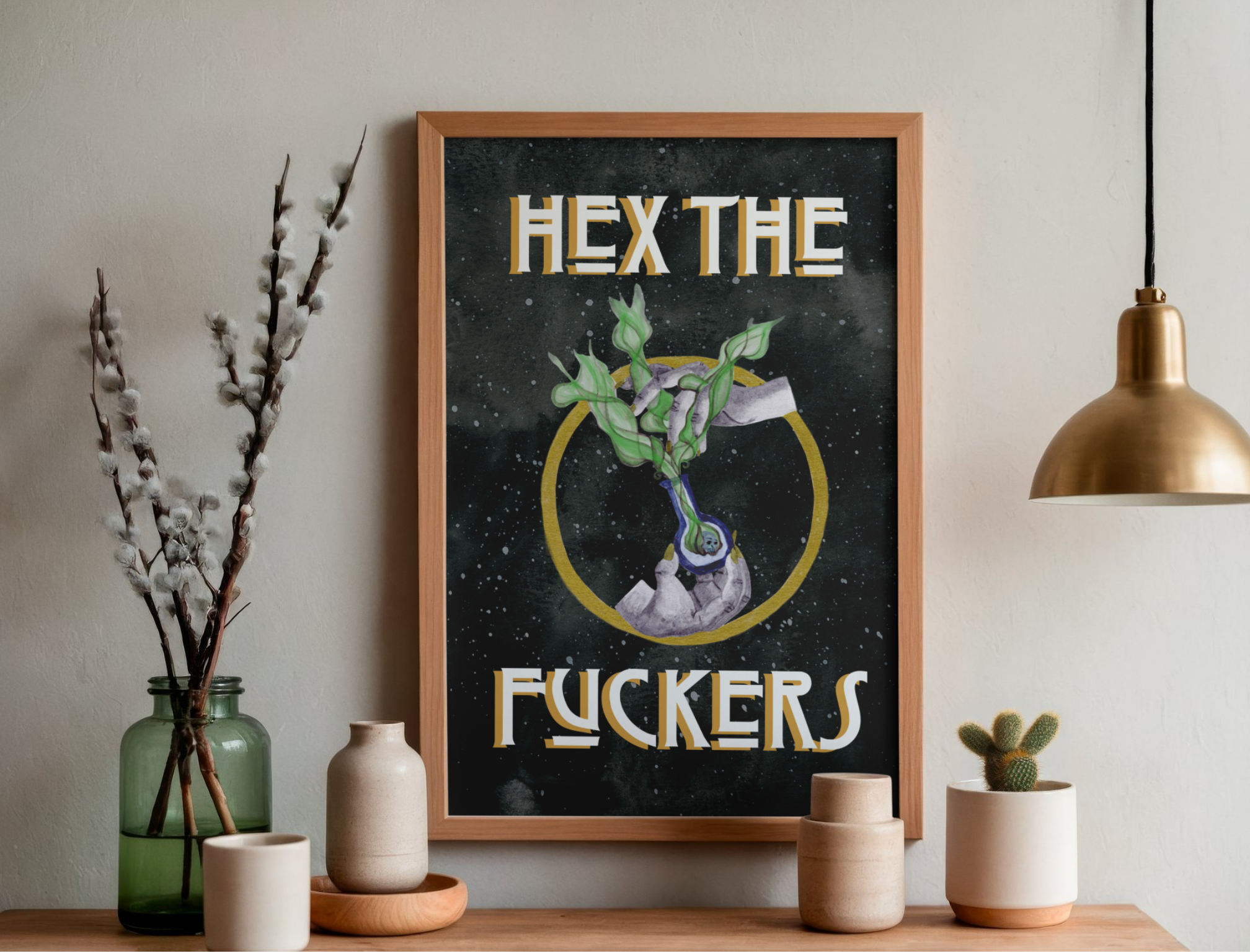 Hex The Fuckers Watercolour Print