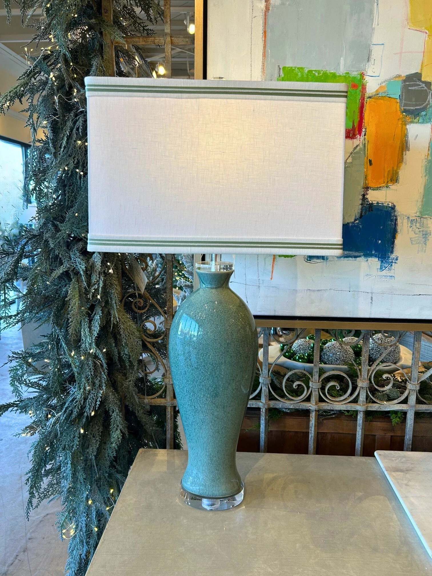 Celadon Lamp 
$1095 
251758 
Pair Available