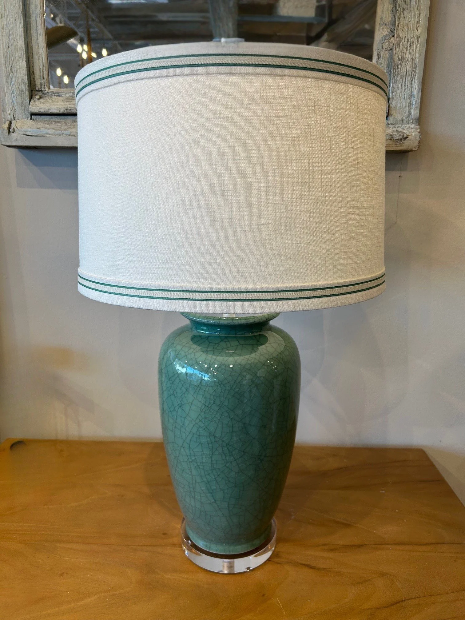 Green Porcelain Lamp 
$995 
251757 
Pair Available