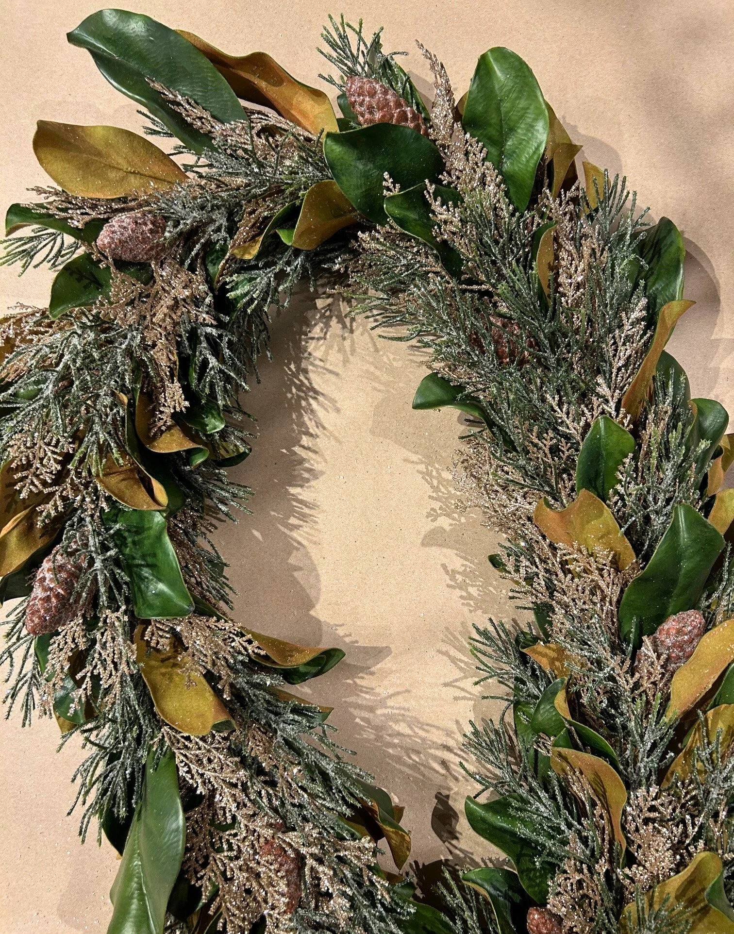 6' Glittered pine/magnolia garland
$395
Pair available