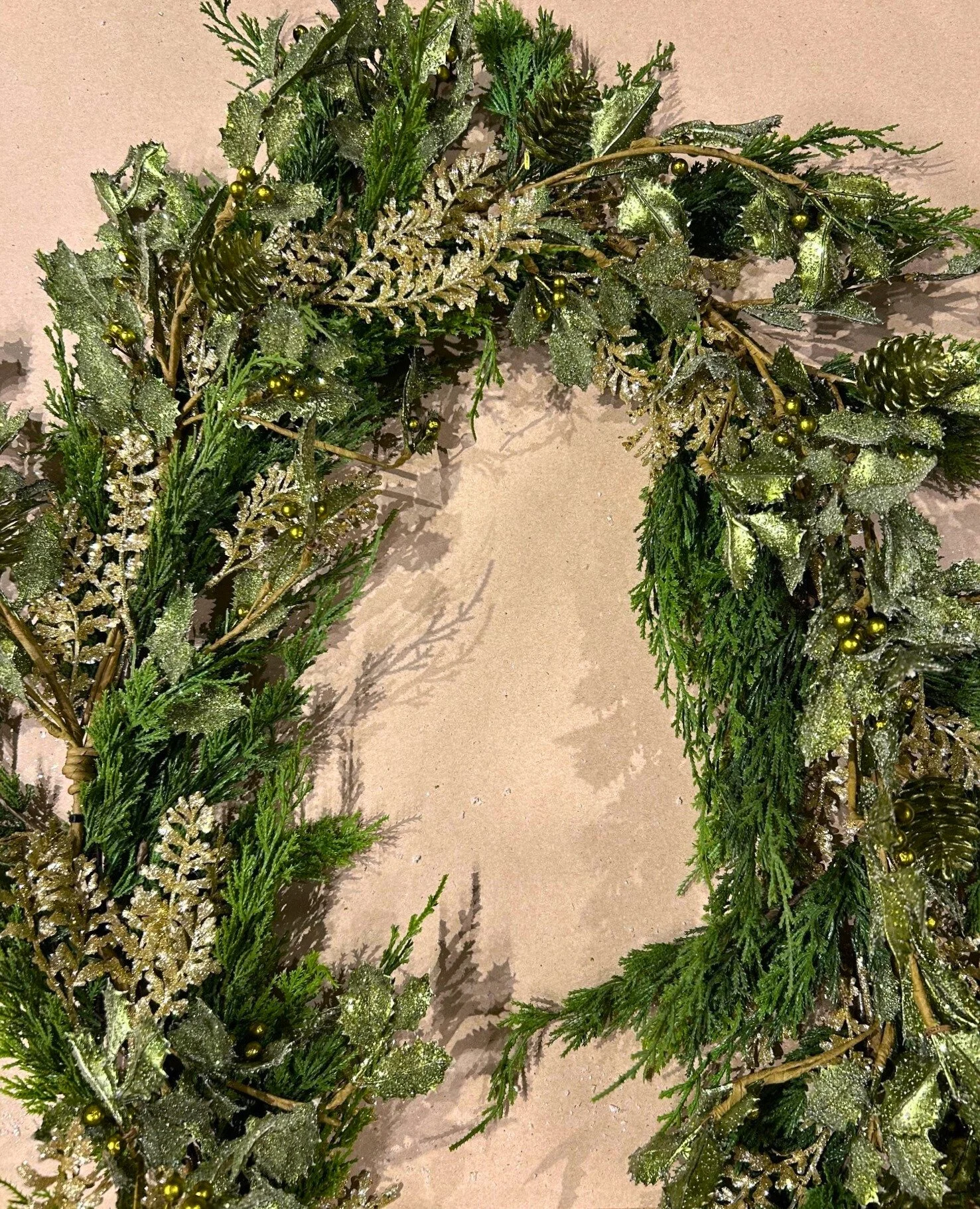 6' Cypress/gold garland
$225
Pair available