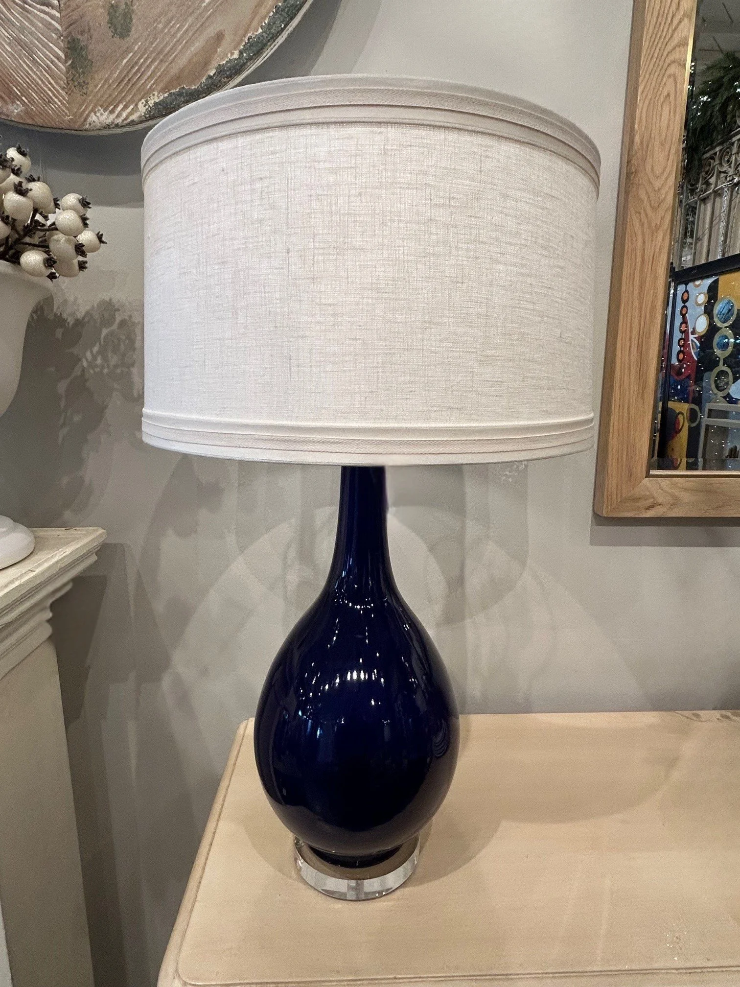 Blue Pottery Lamp 
$998 
201820 
Pair Available