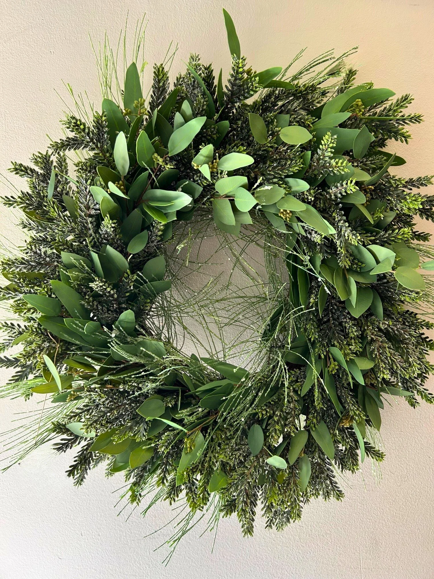 30" Pine and eucalyptus wreath
$412
Pair available