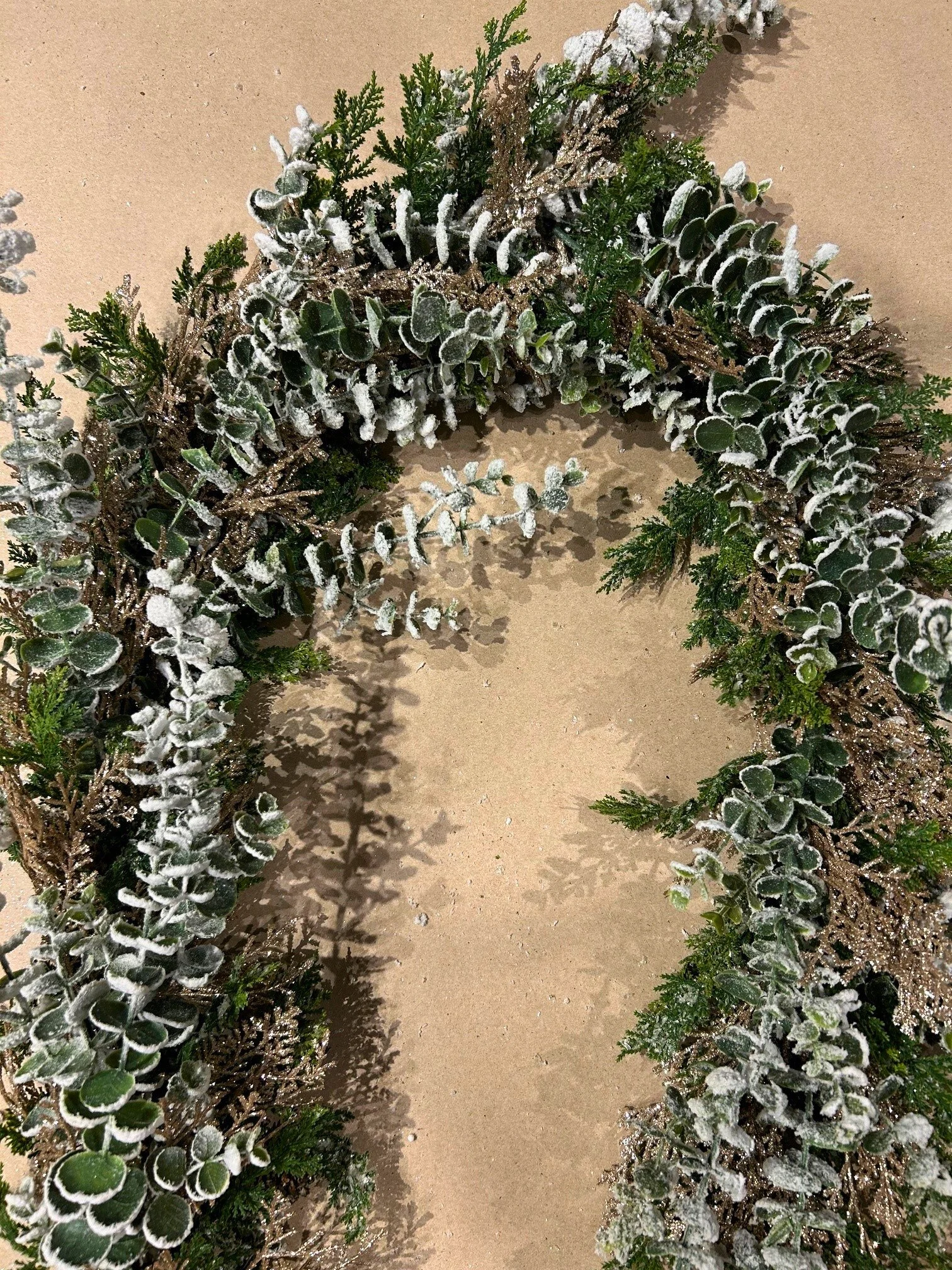6' Glittered eucalyptus garland
$215
Pair available