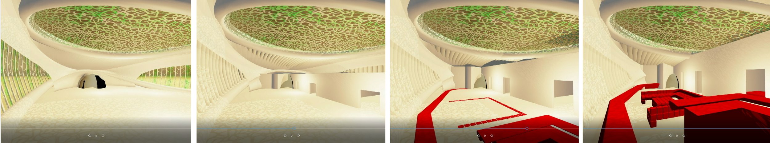 Artist's rendering of a mycelium living area.