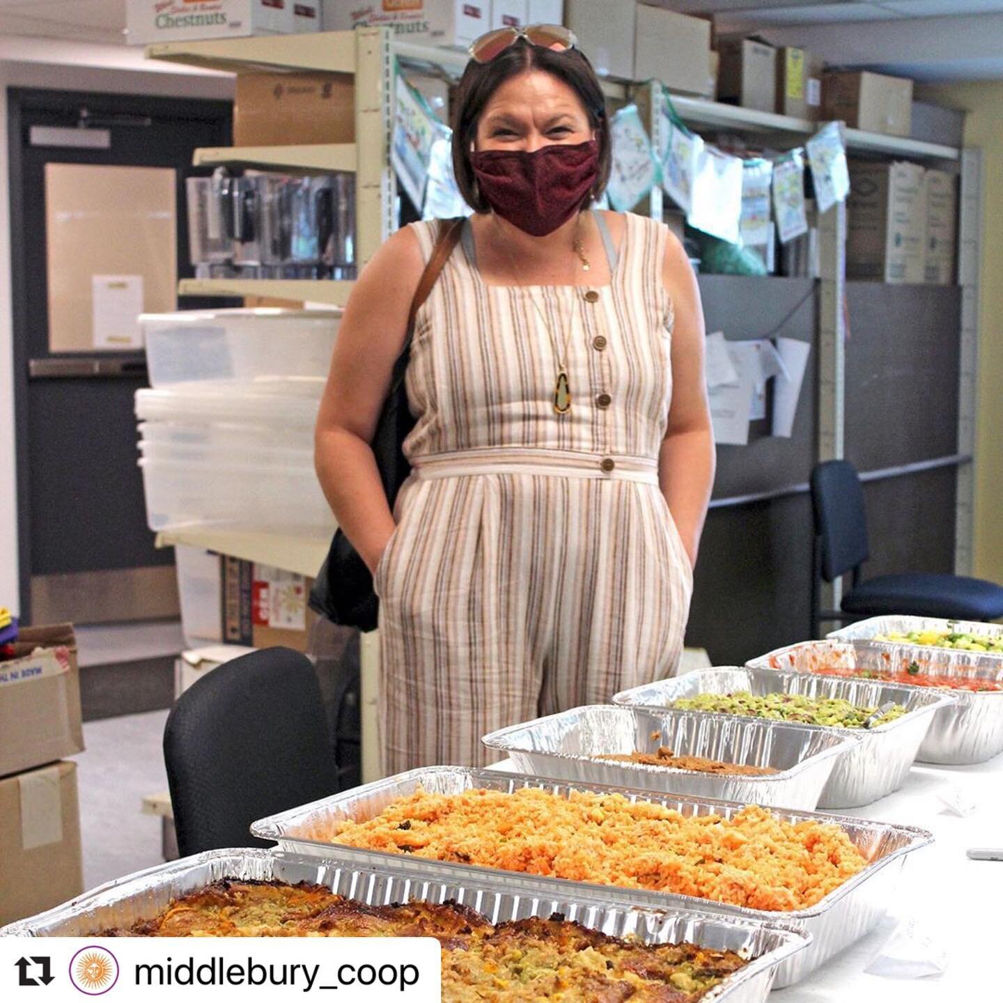 It was my pleasure&mdash;so good to see everyone at my favorite co-op! I hope you all enjoy! 💃😷❤️ #Repost @middlebury_coop
・・・
We're so excited to have our staff lunch catered by the lovely and talented Mari Verduzco Murguia of  @lacatrina802 
Mari