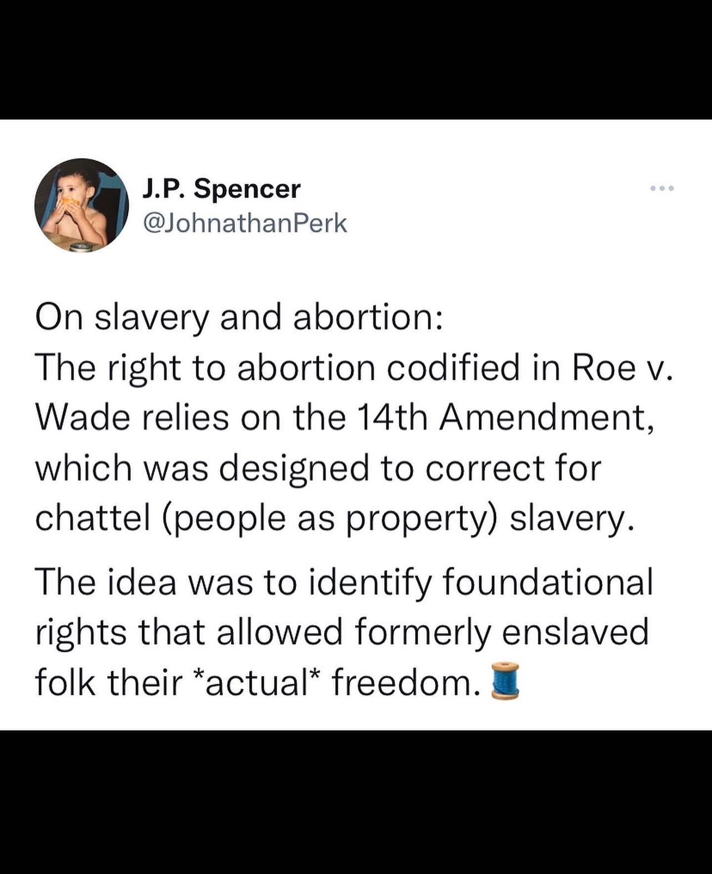 As lawyer-brother Johnathan explains, there is a direct through-line, connecting slavery and abortion. This is very, very scary.

#blacklivesmatter #roevwade #abortion #abortionrights #abortionrightsarehumanrights #abortionishealthcare #abortionisawo
