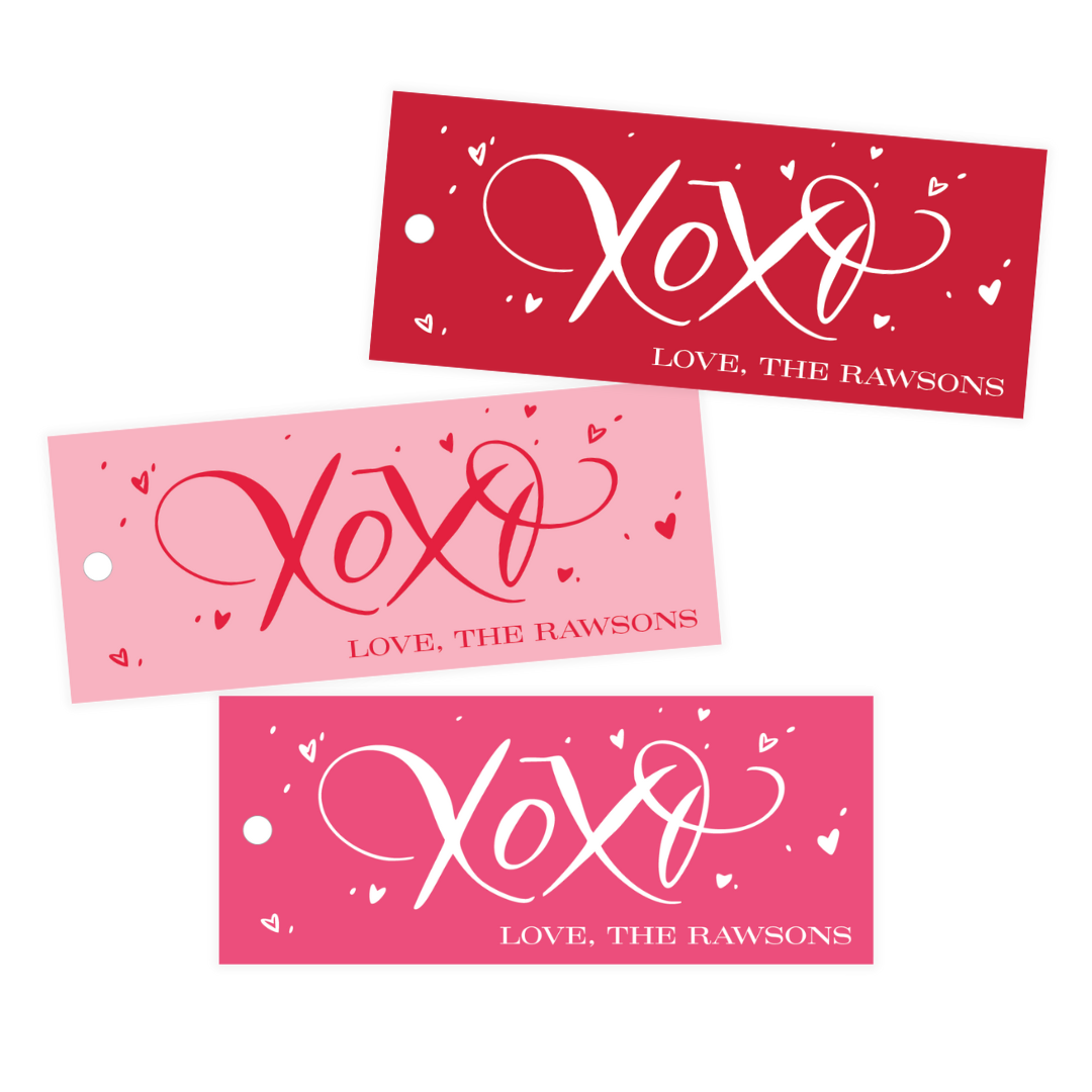 XOXO Custom Calligraphy Tags