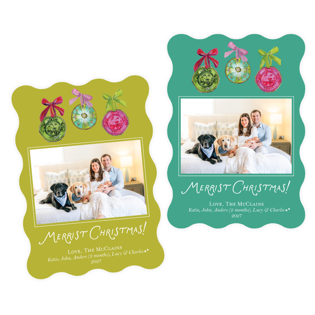 Holiday Soiree Wavy Greeting Card