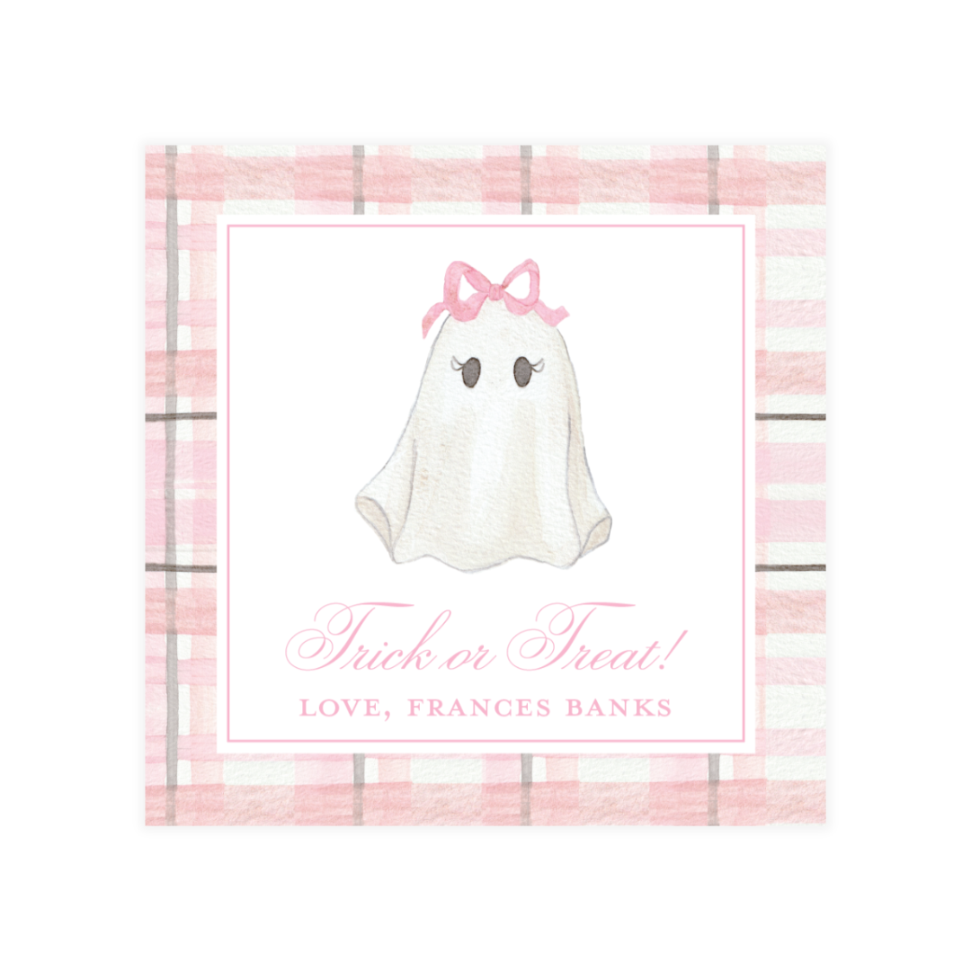 Watercolor Ghost Halloween Gift Tags