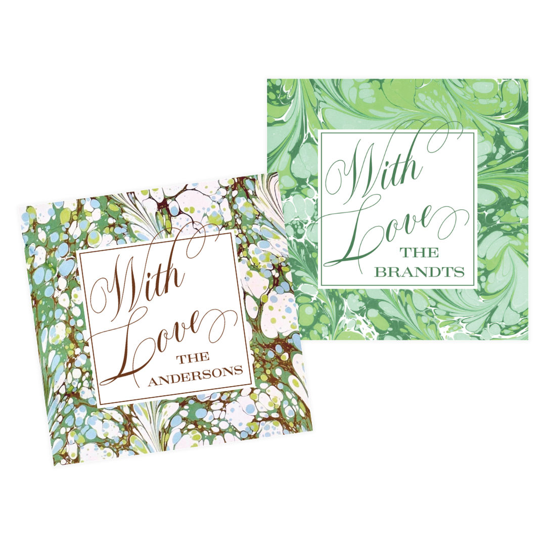 Marble Square Gift Tags