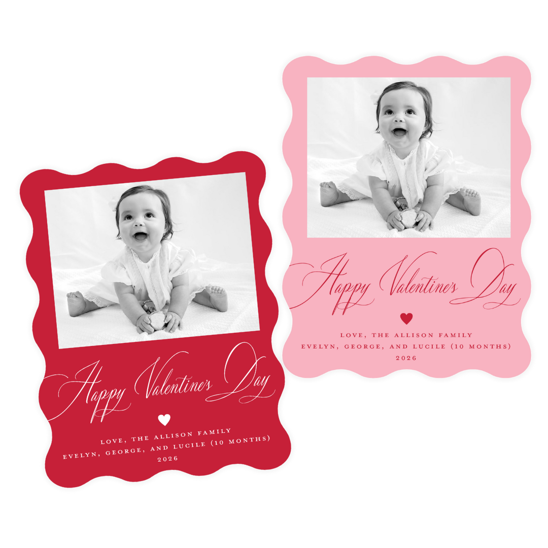 Bijou Wavy Valentine Greeting Card