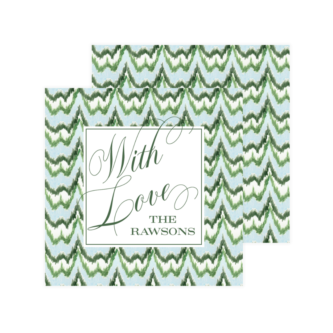 Ikat Pattern Gift Tags