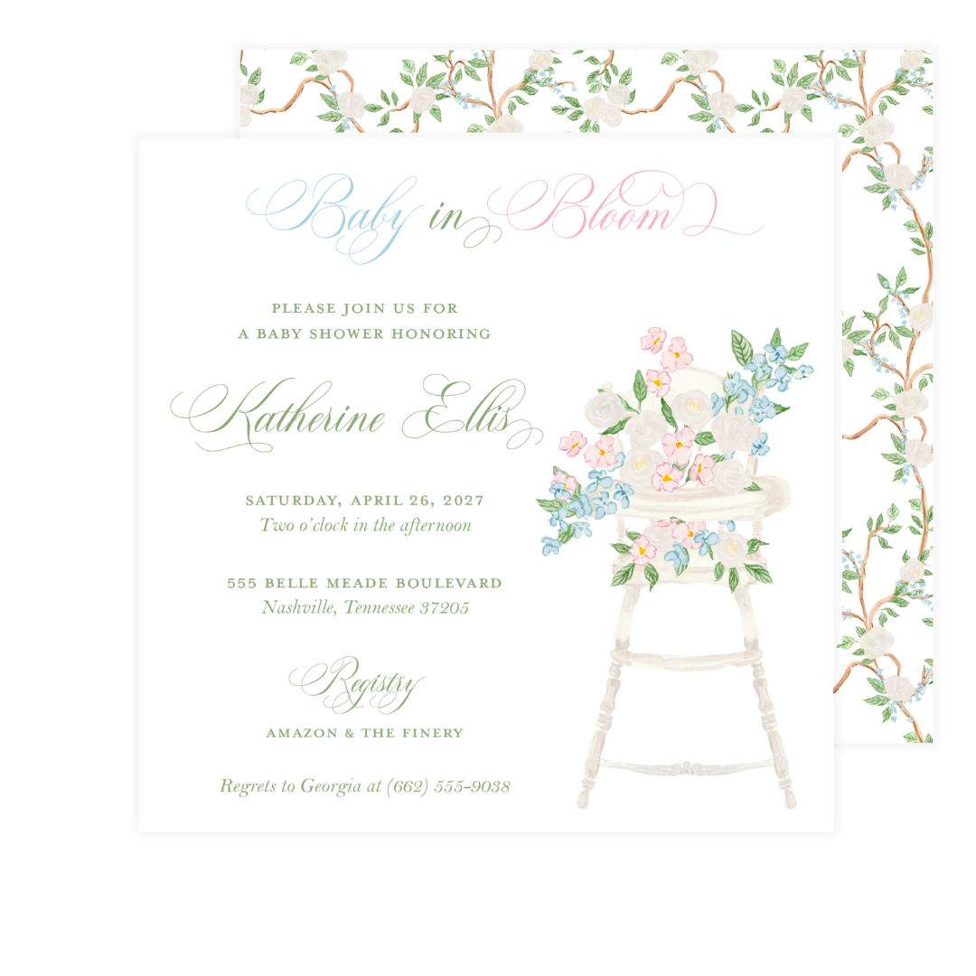 Baby in Bloom Baby Shower Invitation