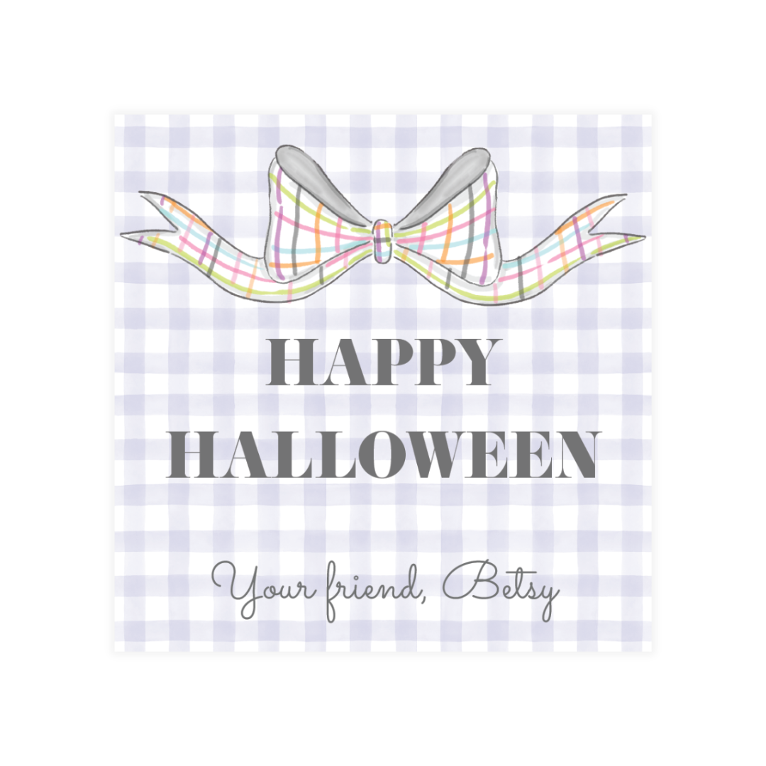 Girly Bow Halloween Gift Tags