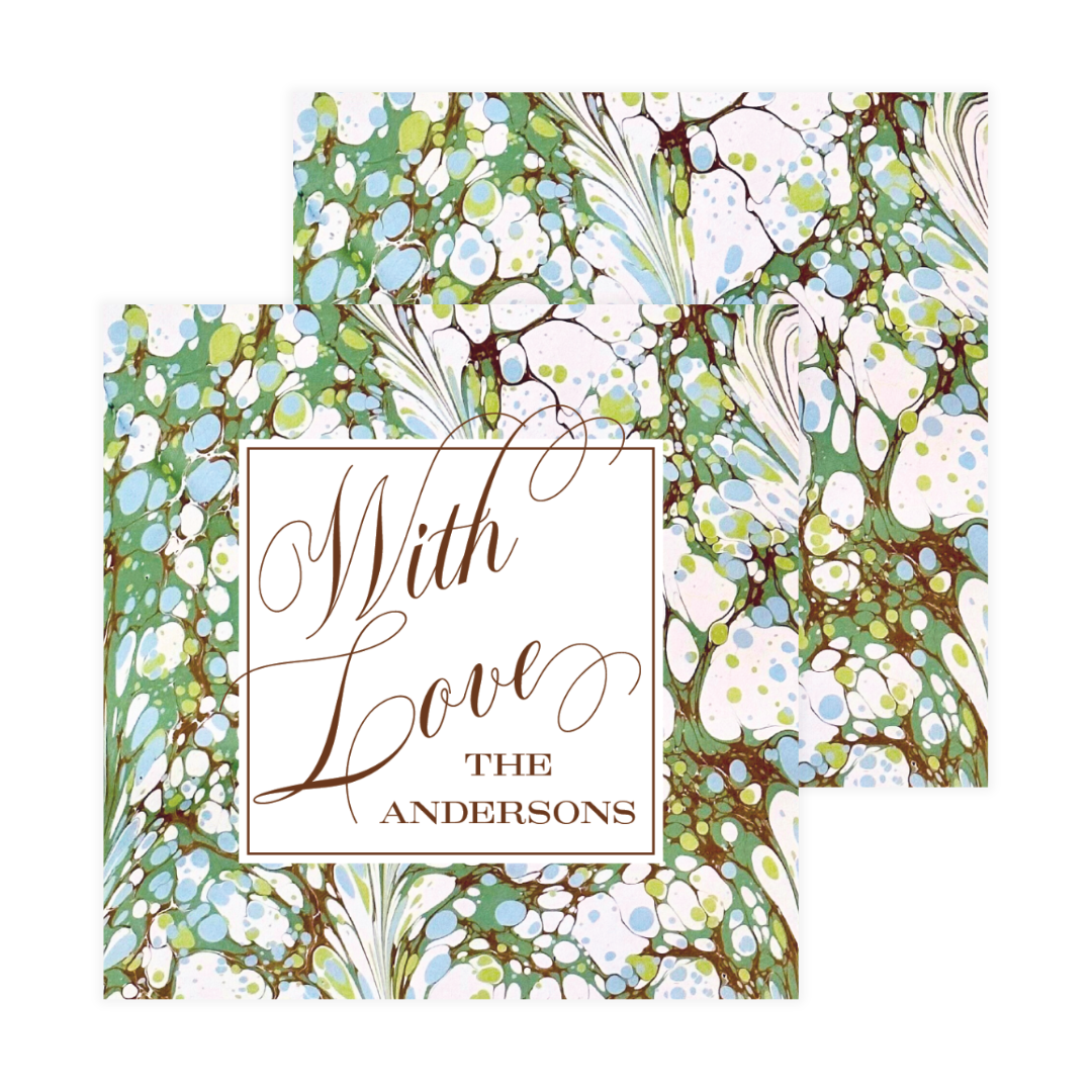 Marble Square Gift Tags