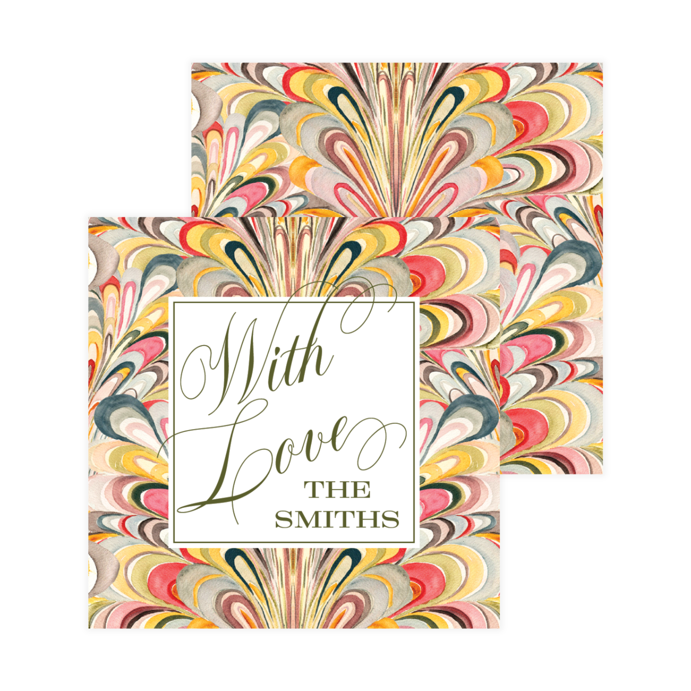 Watercolor Marble Gift Tags