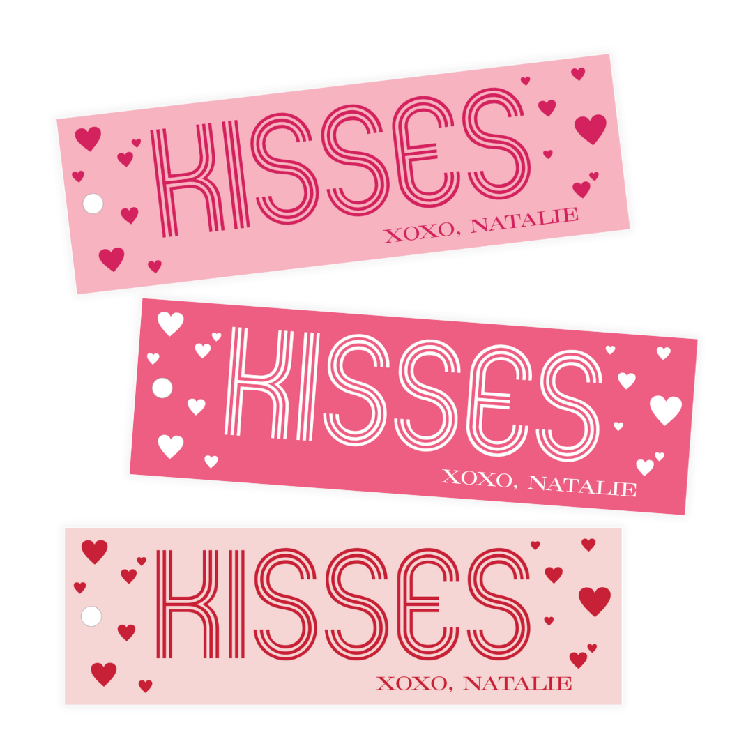 KISSES Skinny Gift Tags