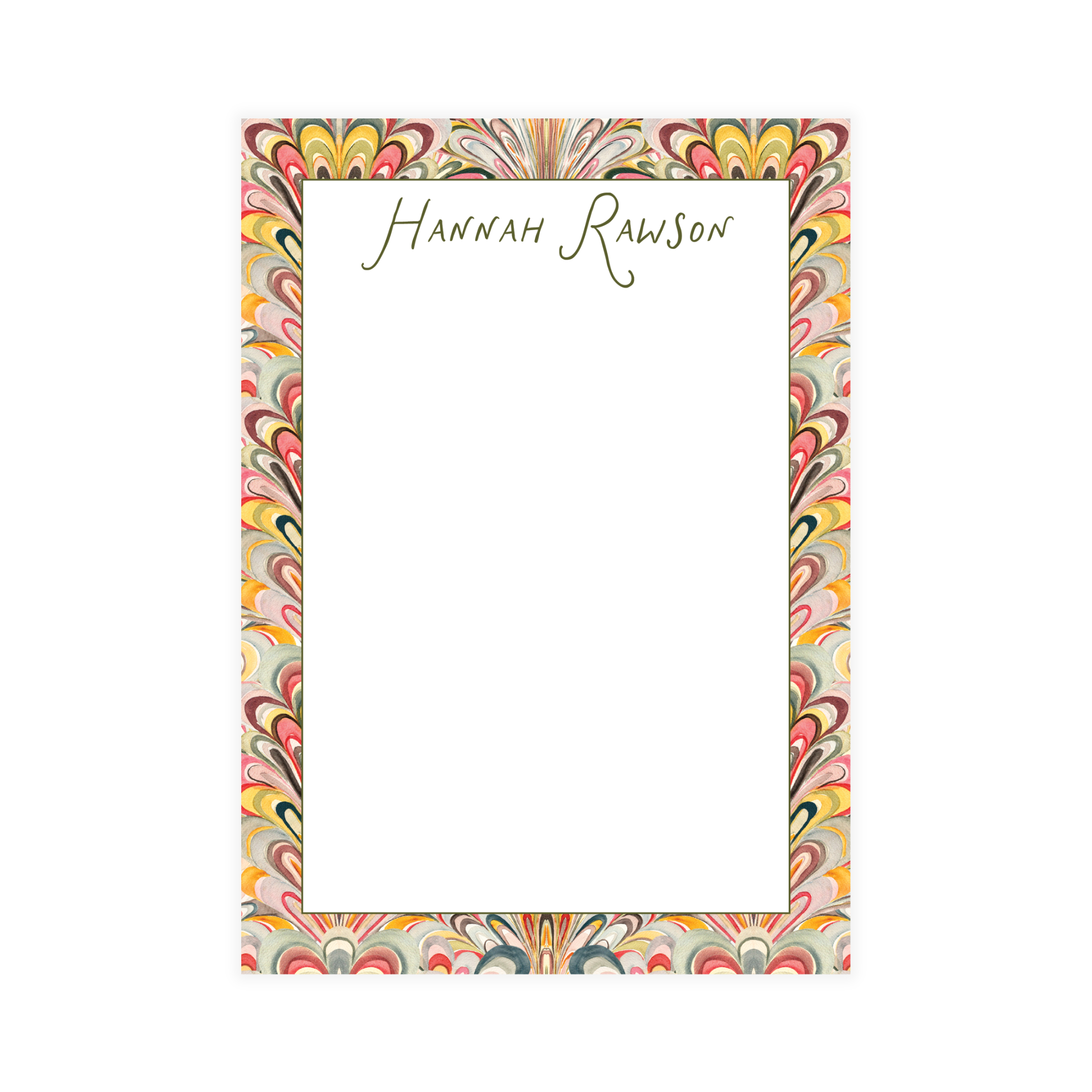 Watercolor Marble Notepad