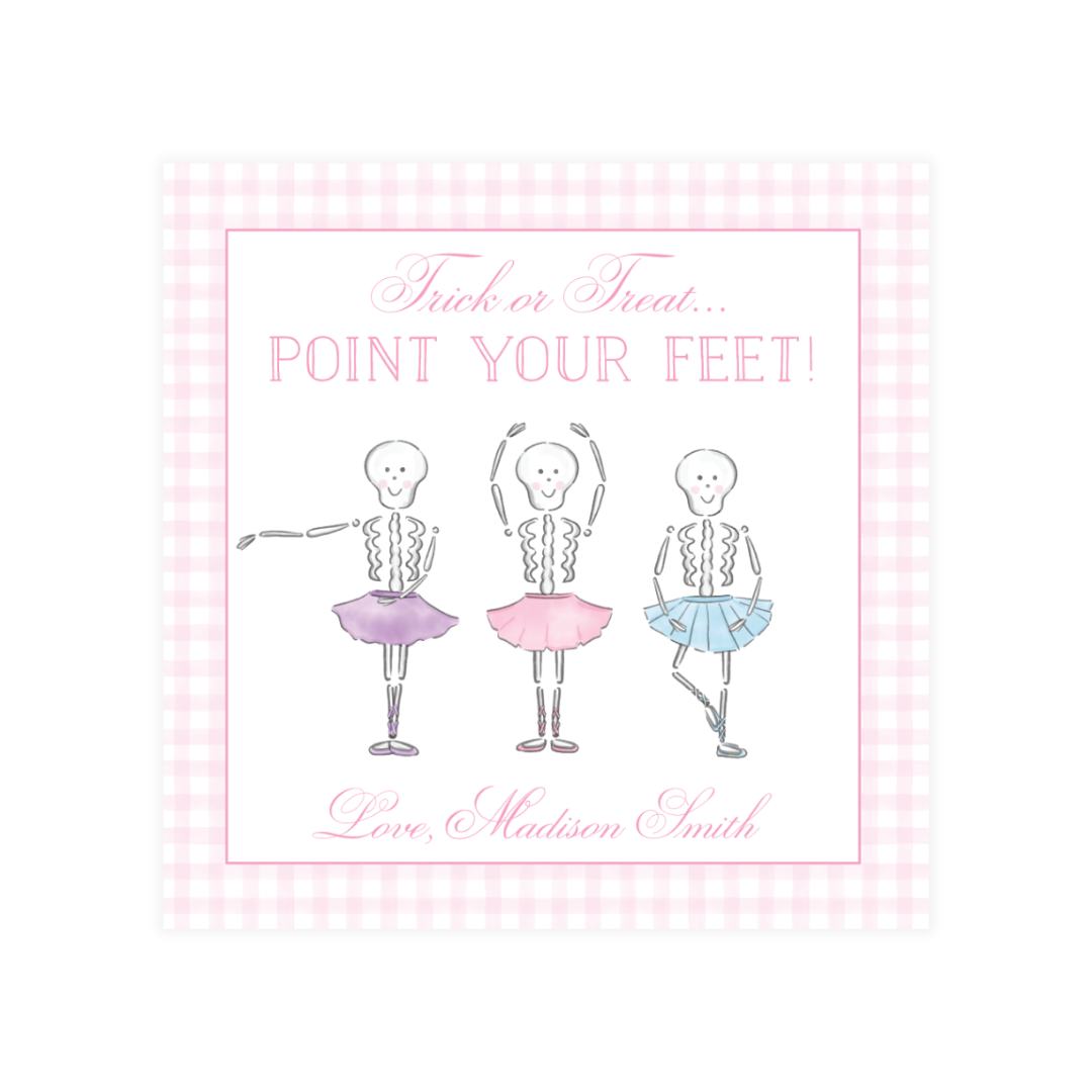 Ballerina Halloween Gift Tags