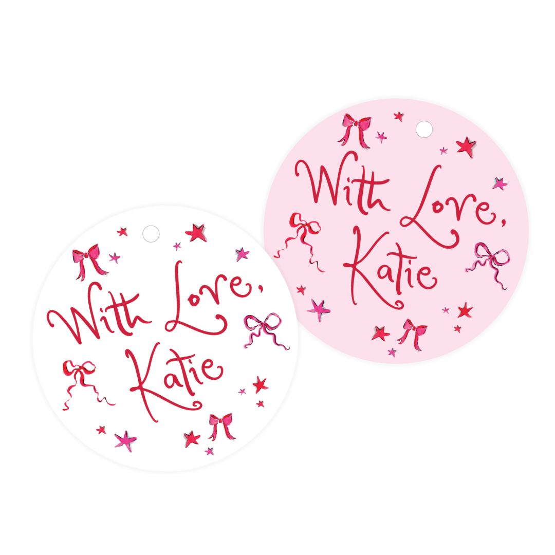 Bows & Stars Valentine Gift Tags