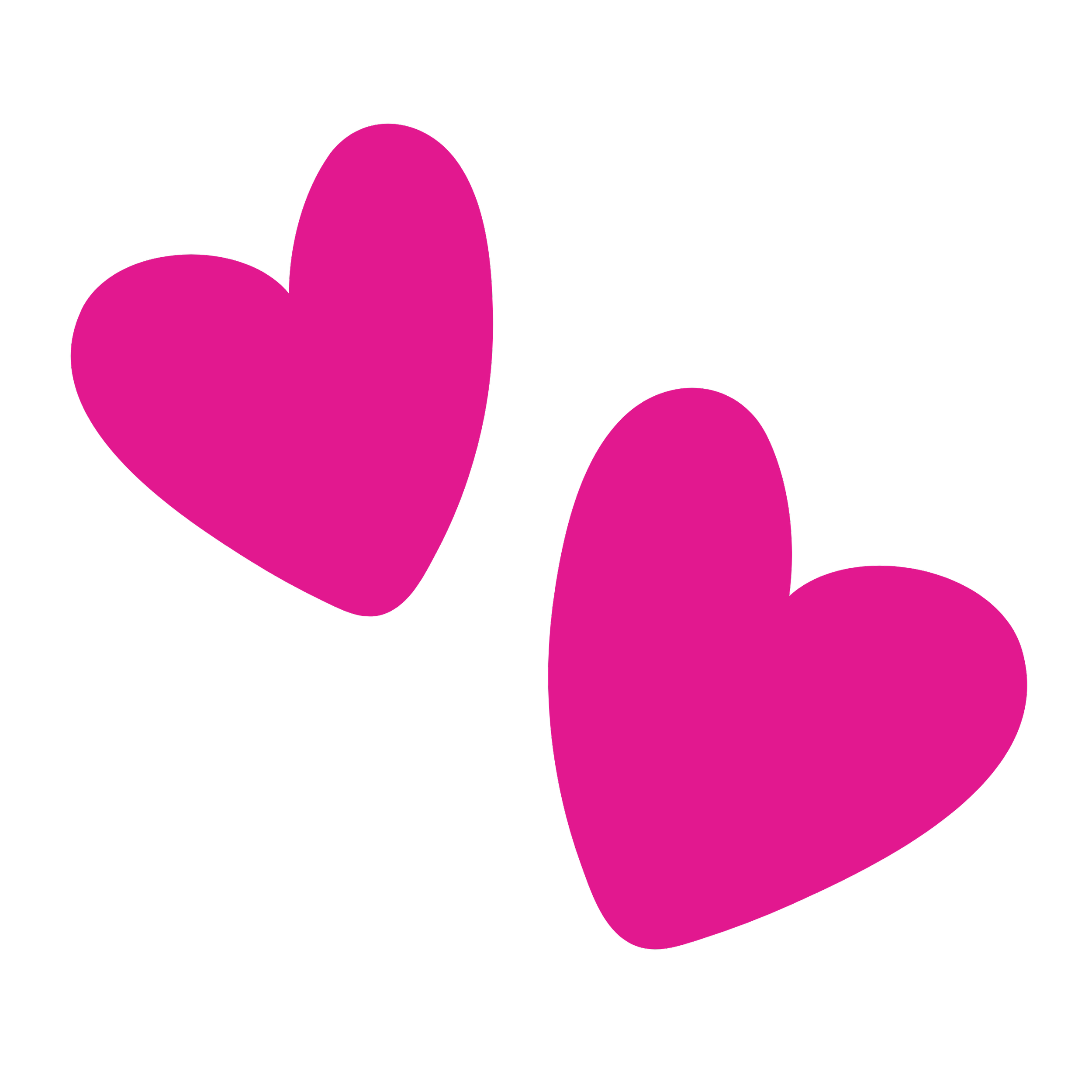 Pink heart shapes on a black background.