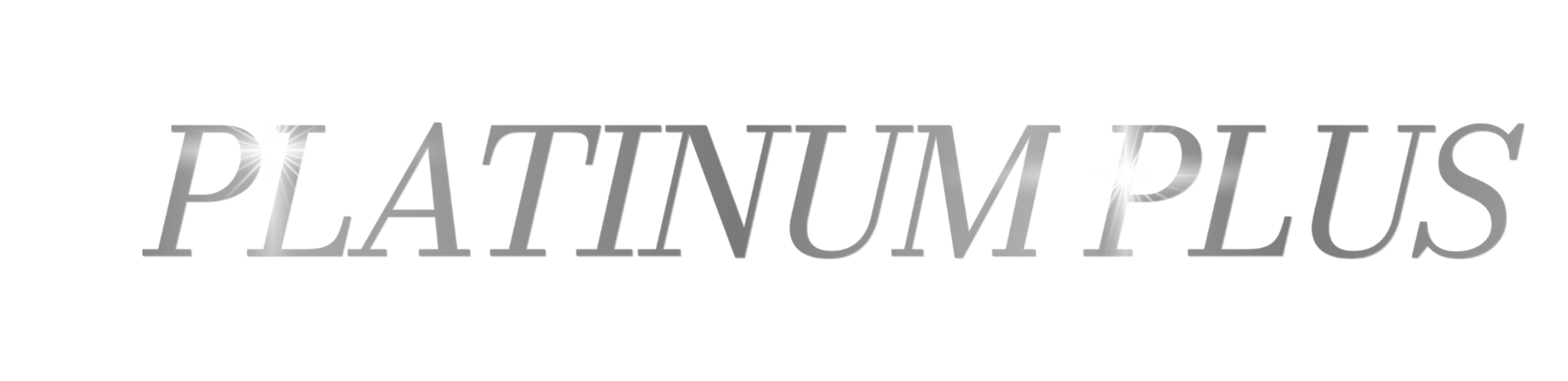 3D metallic text spelling 'PLATINUM PETS' with a star graphic attached to the letter 'P' on a transparent background.