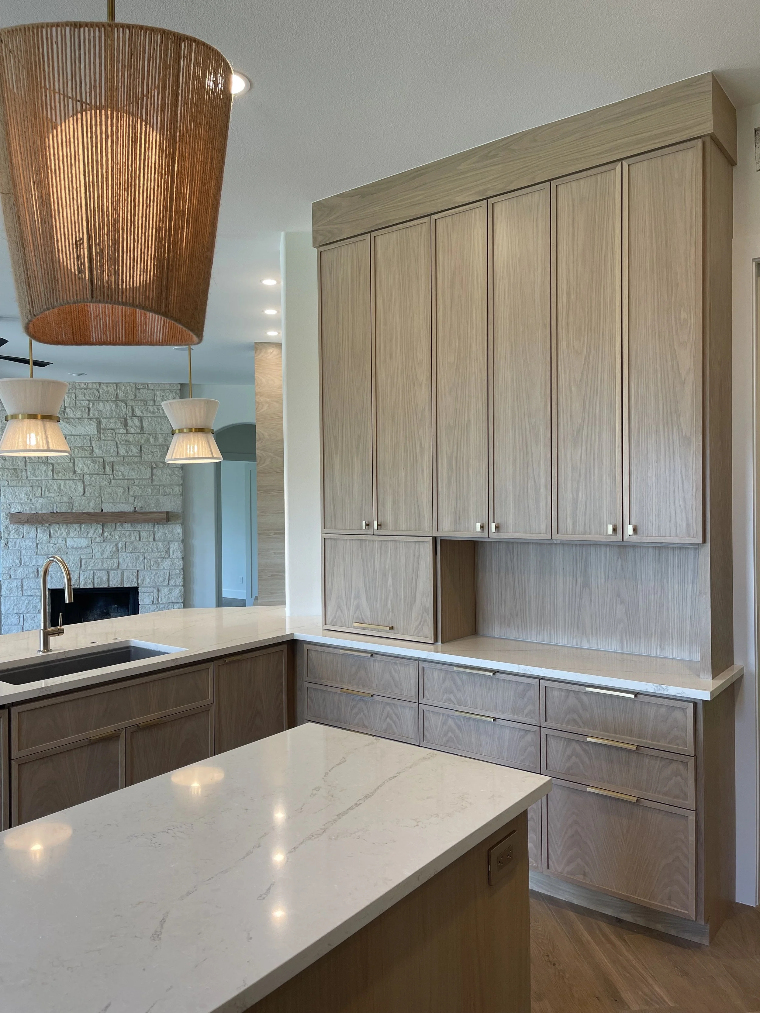 White Oak Custom Mini Shaker Cabinetry