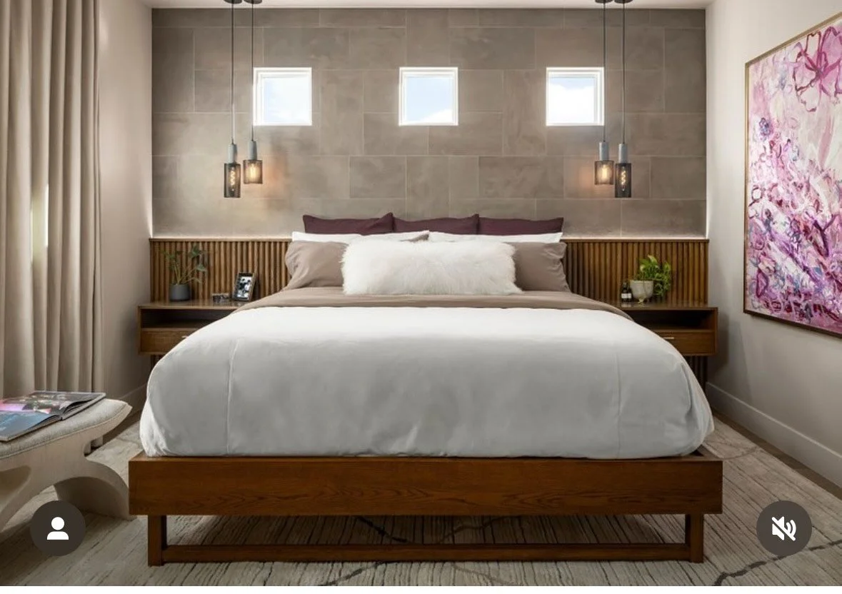 Custom Bed Frame and Headboard with Nightstands