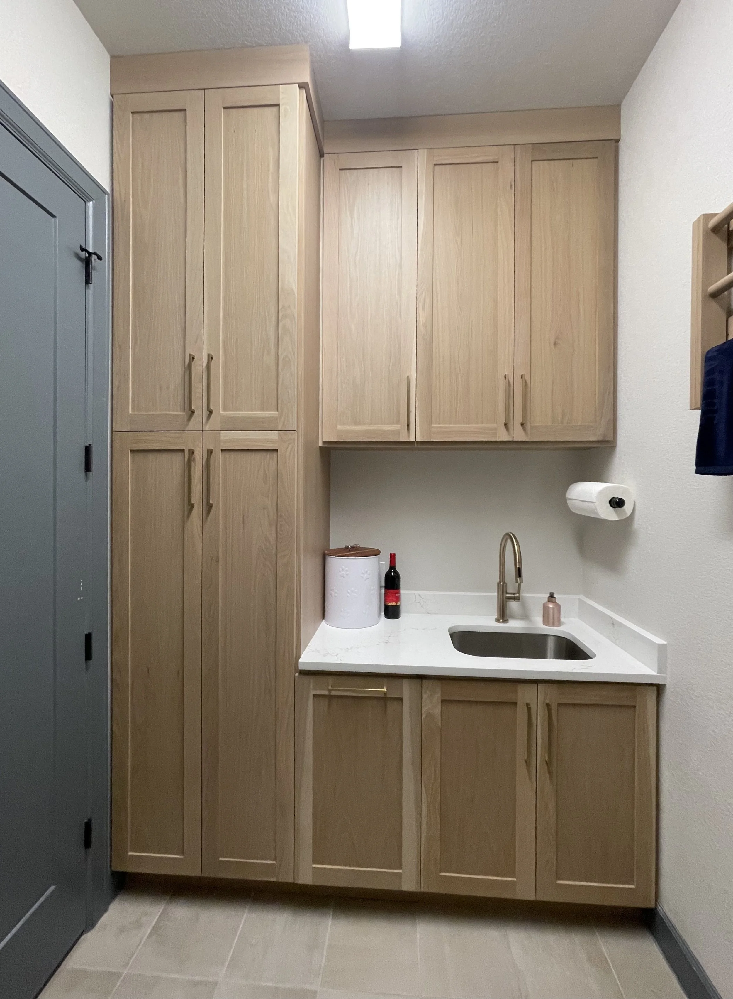 Custom Laundry Room Cabinetry and Shelving